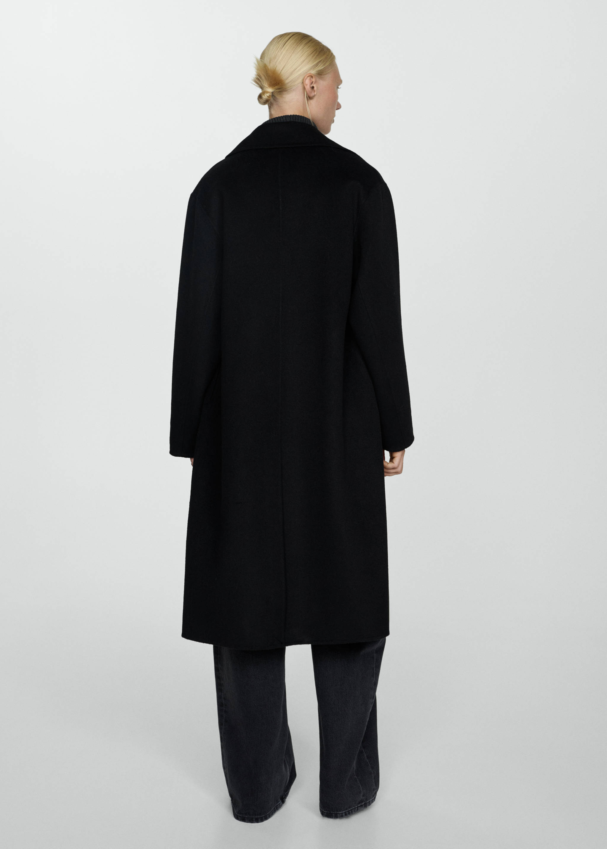 Handmade oversized wool coat - Reverse of the article