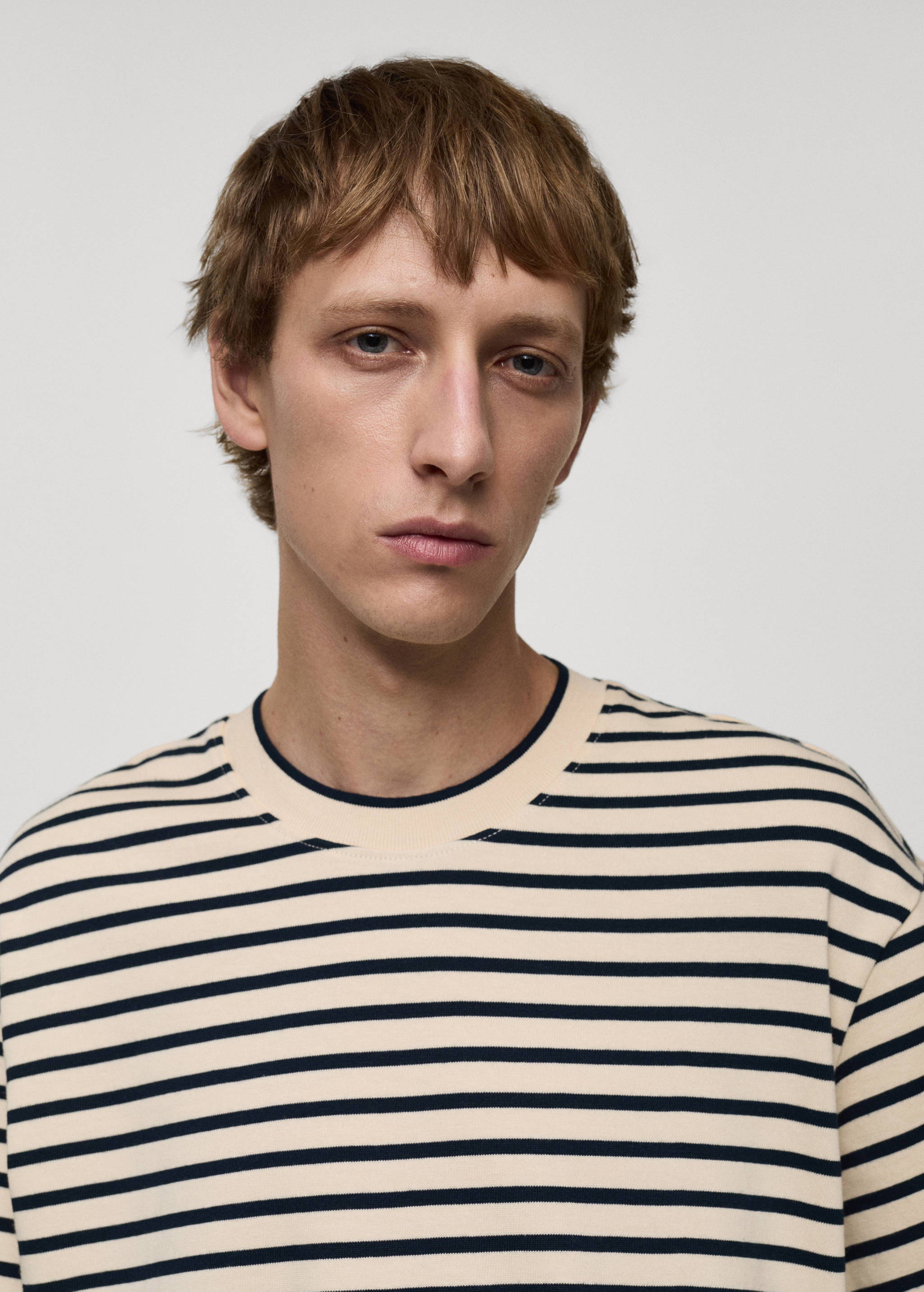 100% cotton relaxed-fit striped t-shirt - Details of the article 1
