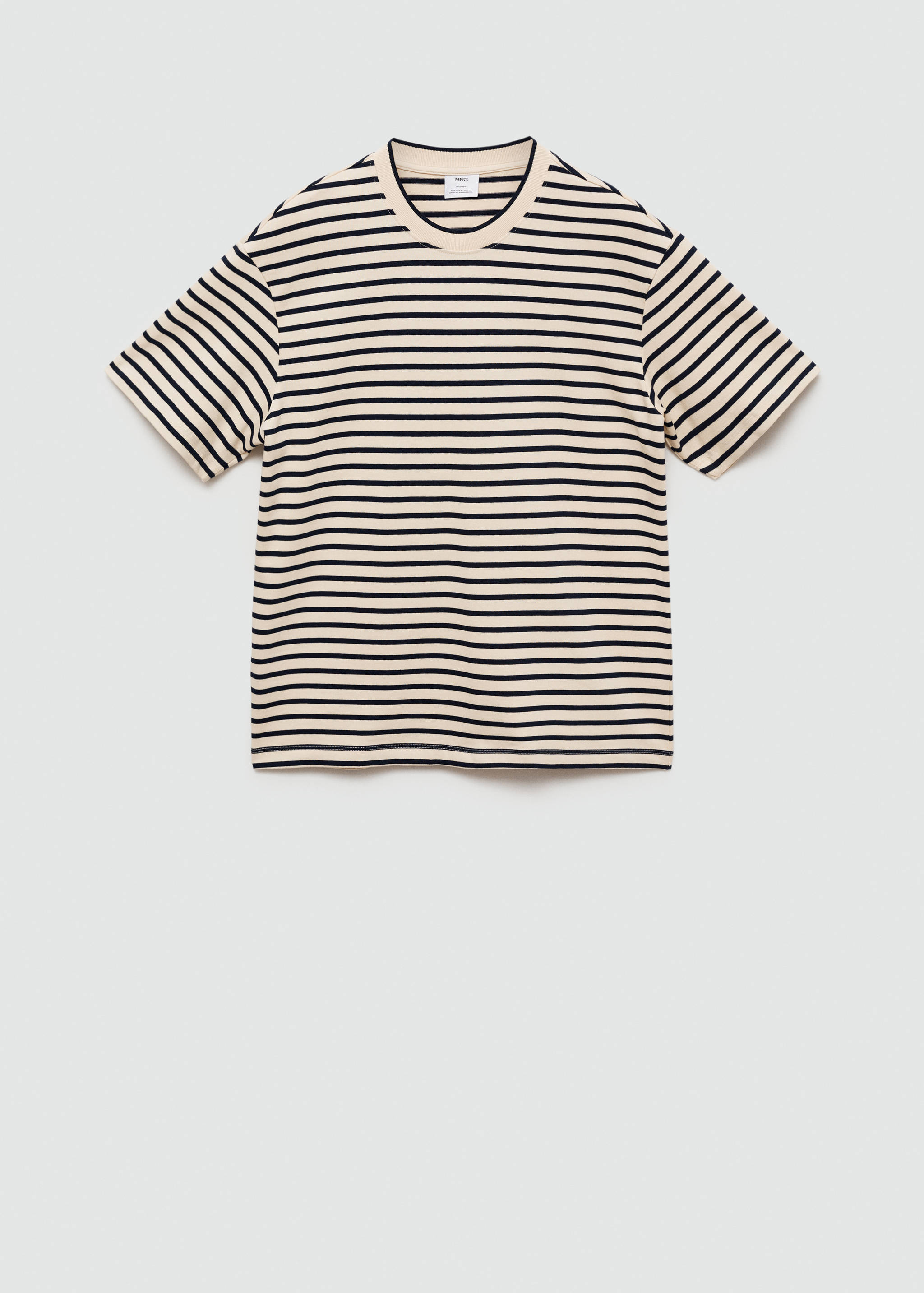 100% cotton relaxed-fit striped t-shirt - Article without model