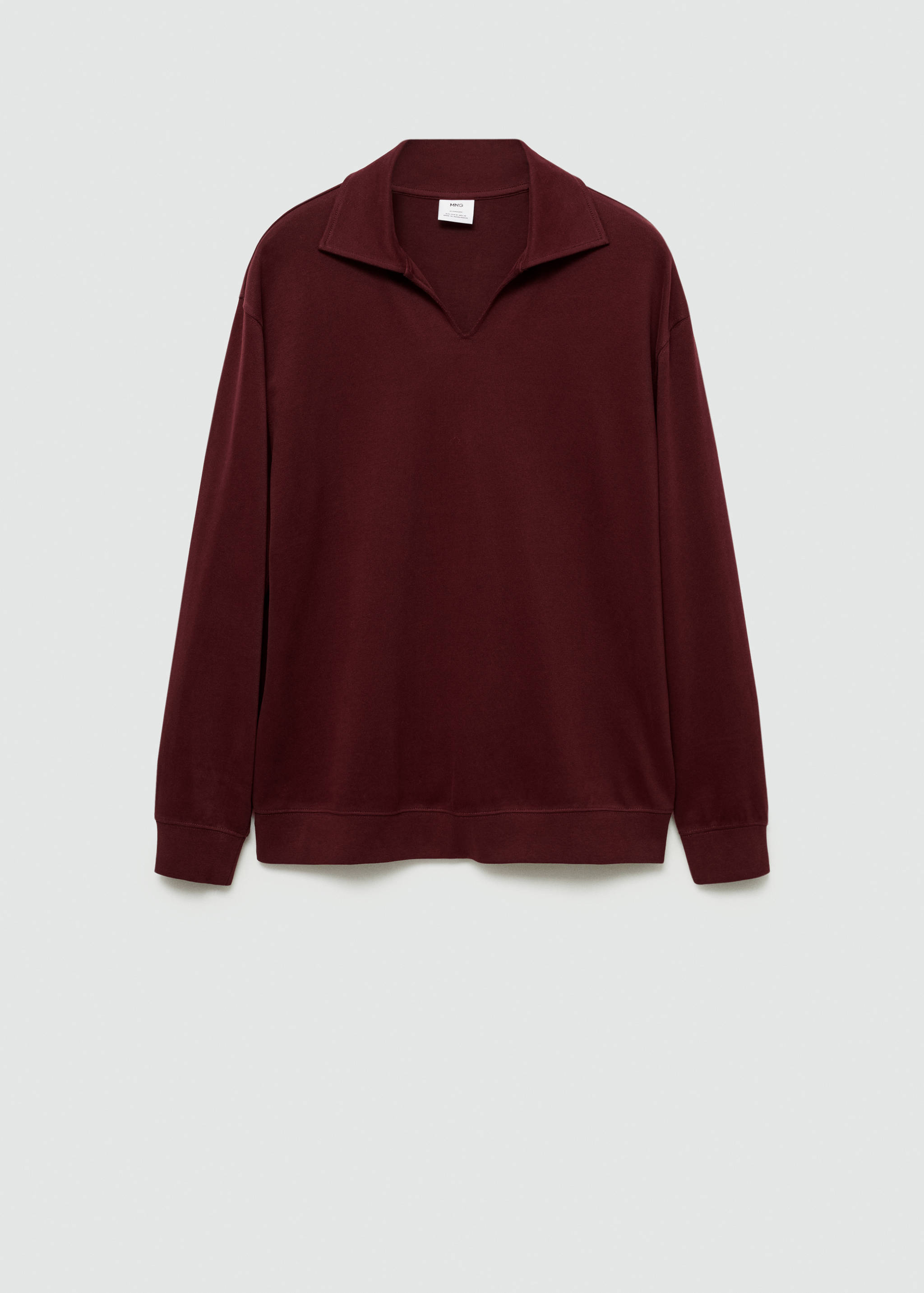 Sudadera oversize cuello polo relaxed fit - Artículo sin modelo