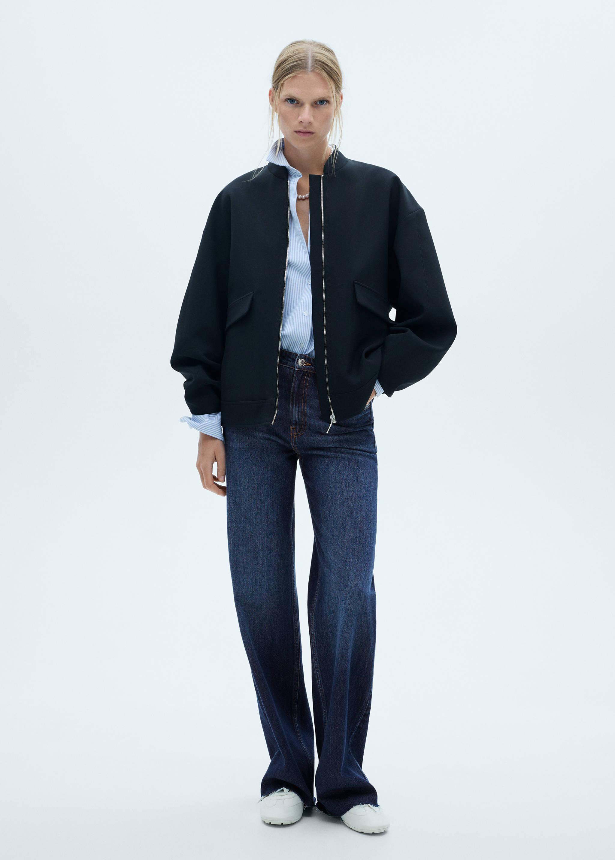 Danila high-waisted wide leg jeans - General plane