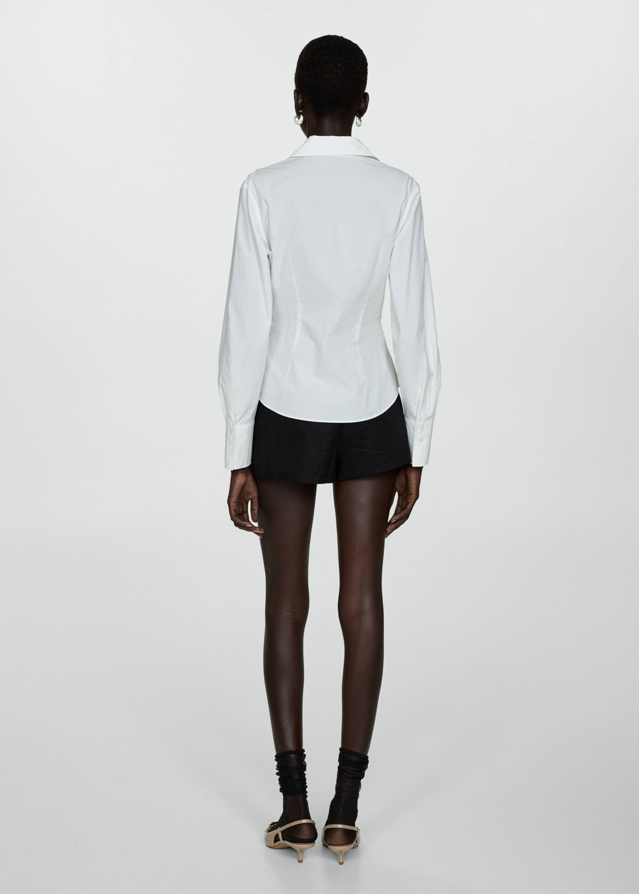 Gathered details cotton shirt - Reverse of the article