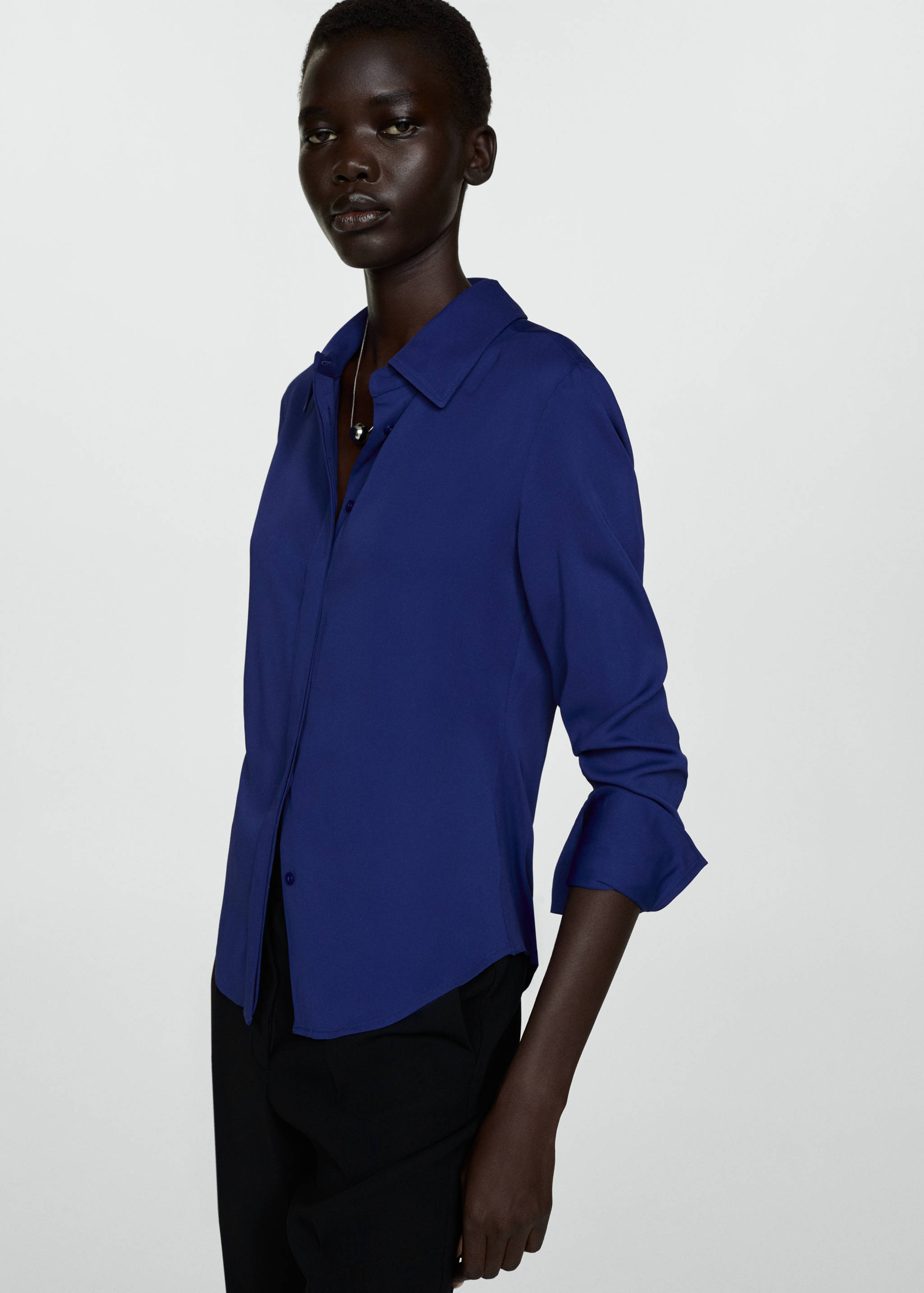 Fluid long-sleeved shirt - Medium plane