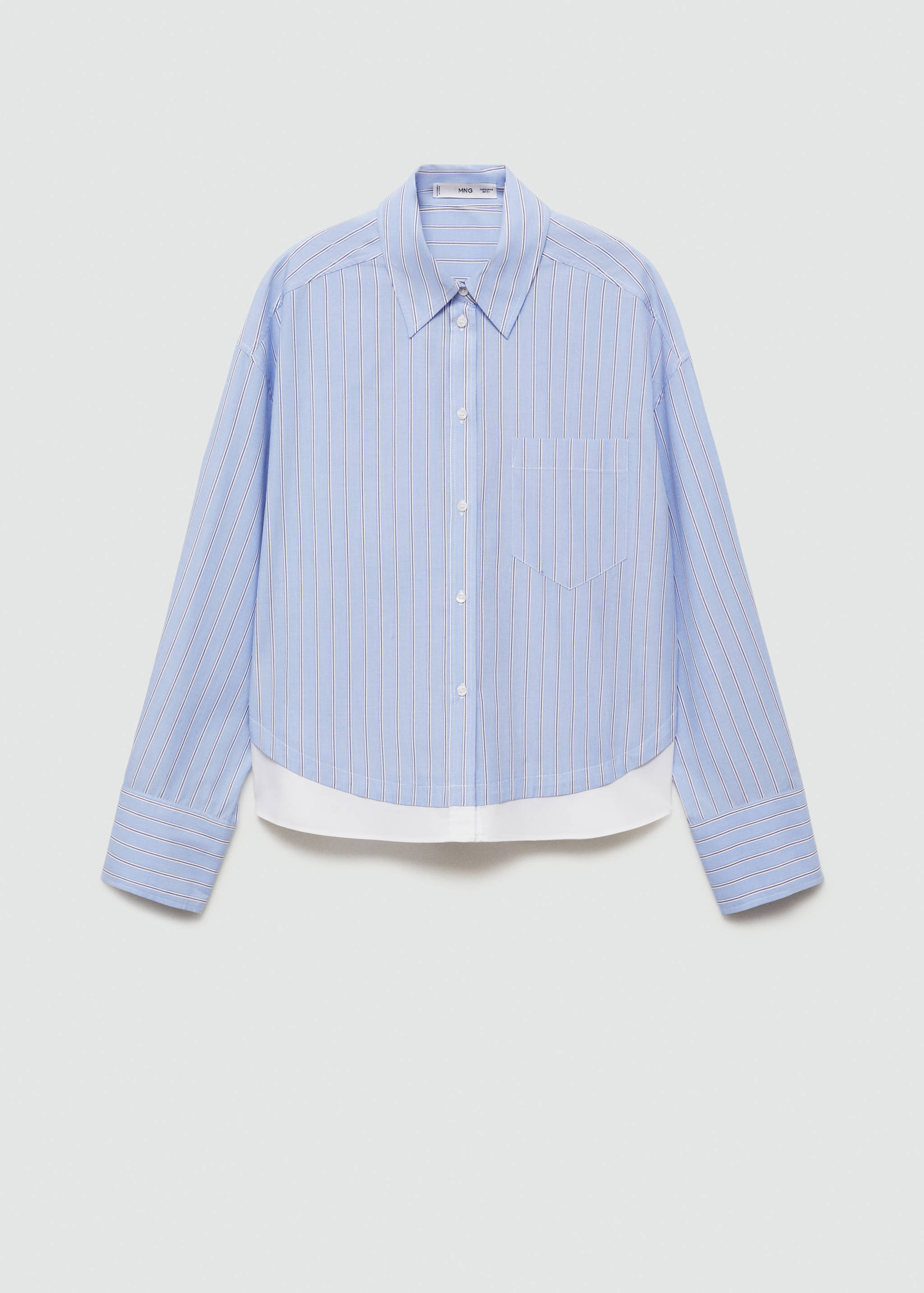 Shirt with contrasting stripes - Article without model