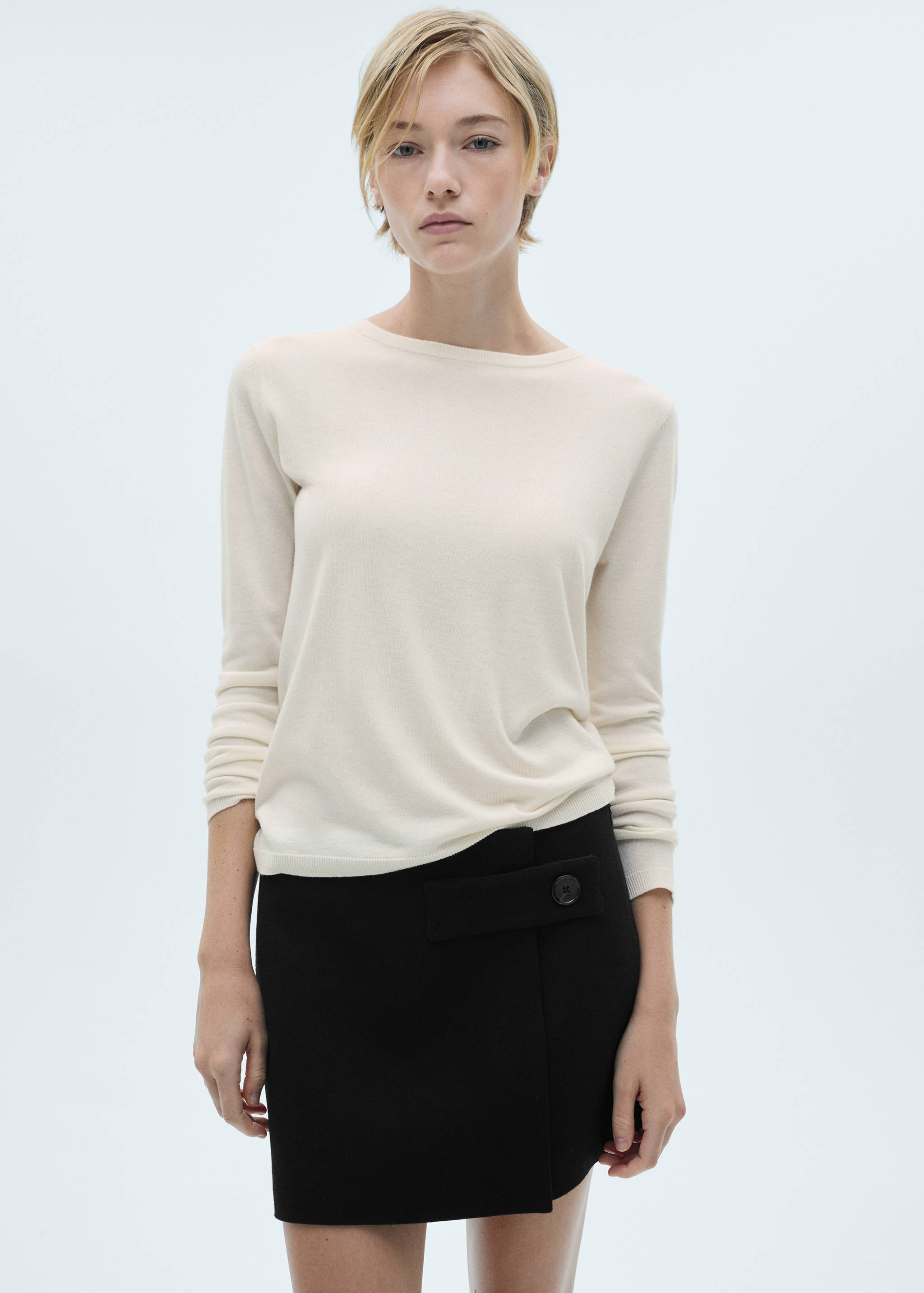 Fine-knit crew-neck sweater - Medium plane