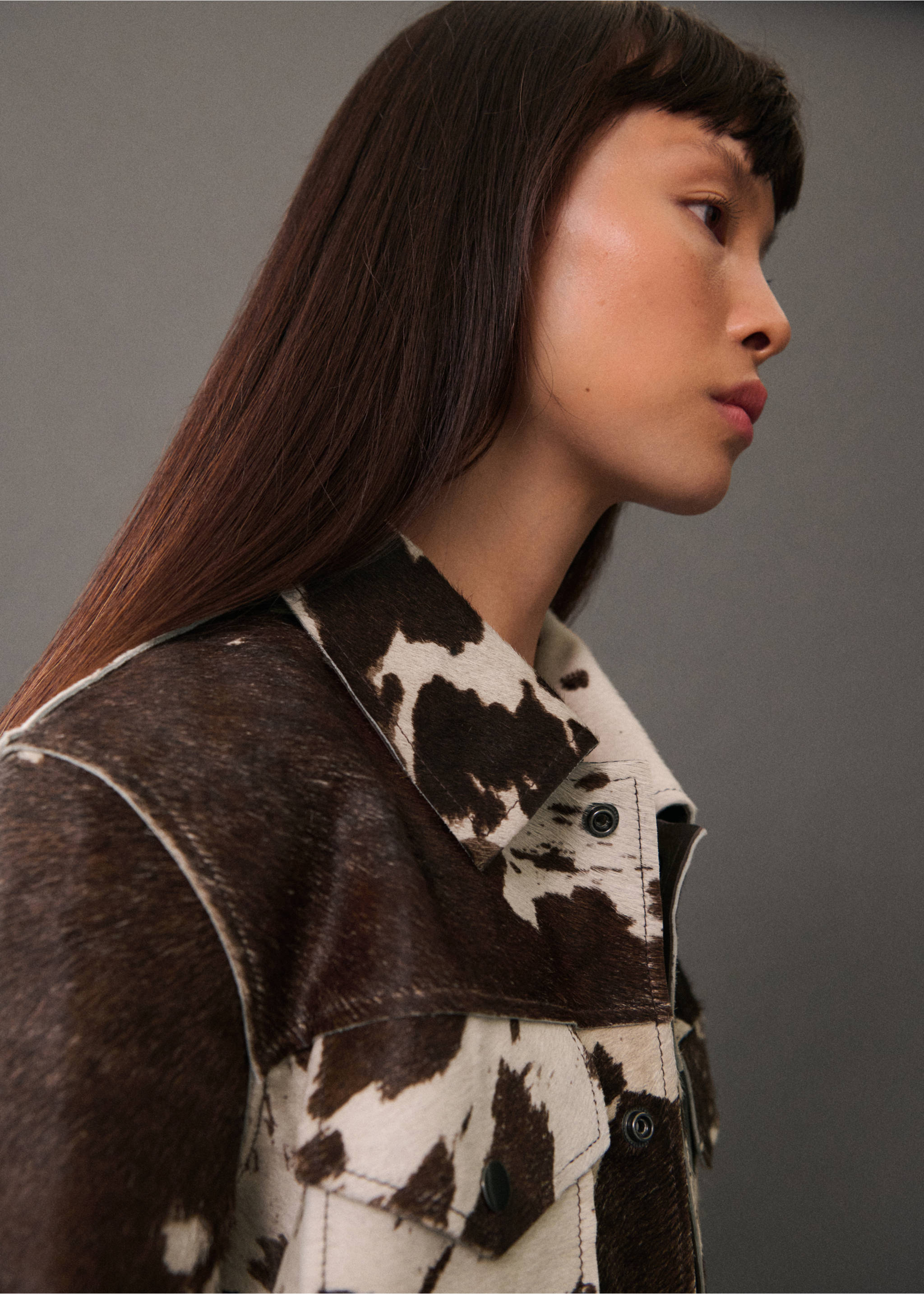 100% leather fur jacket - Details of the article 3, Brown. Ref: 77025658-00.
