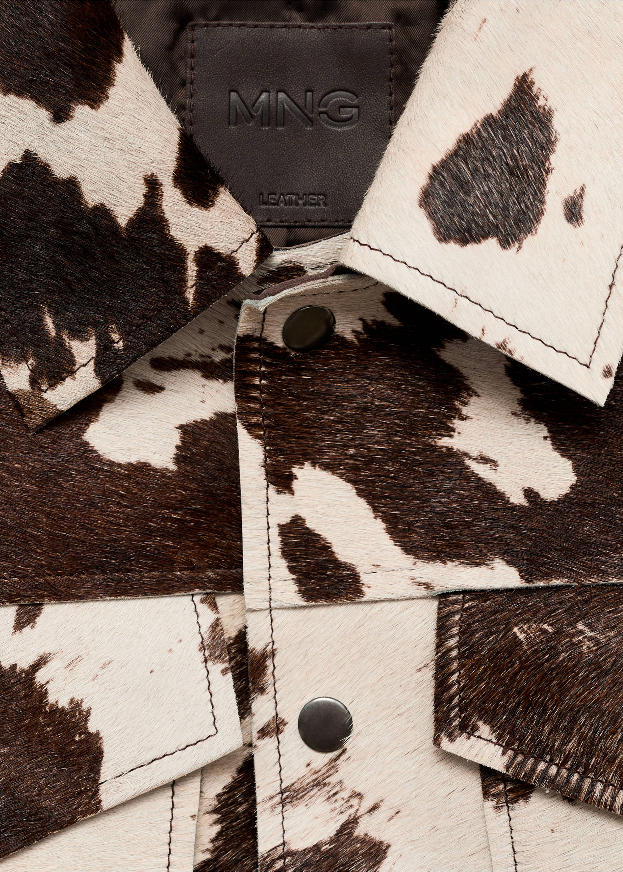 100% leather fur jacket - Details of the article 8, Brown. Ref: 77025658-00.