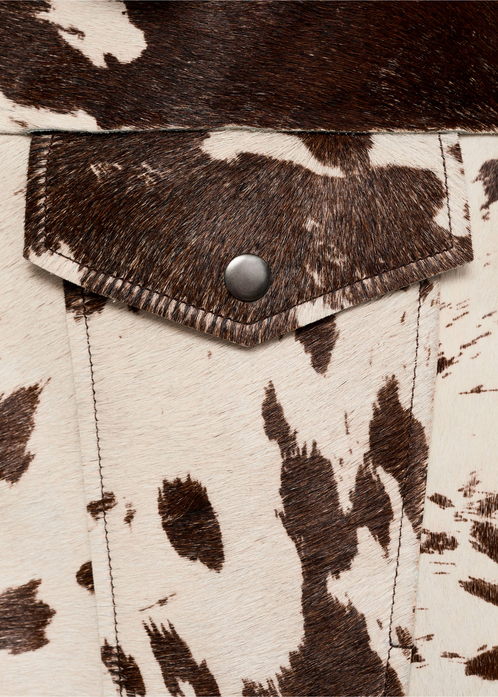 100% leather fur jacket - Details of the article 0, Brown. Ref: 77025658-00.