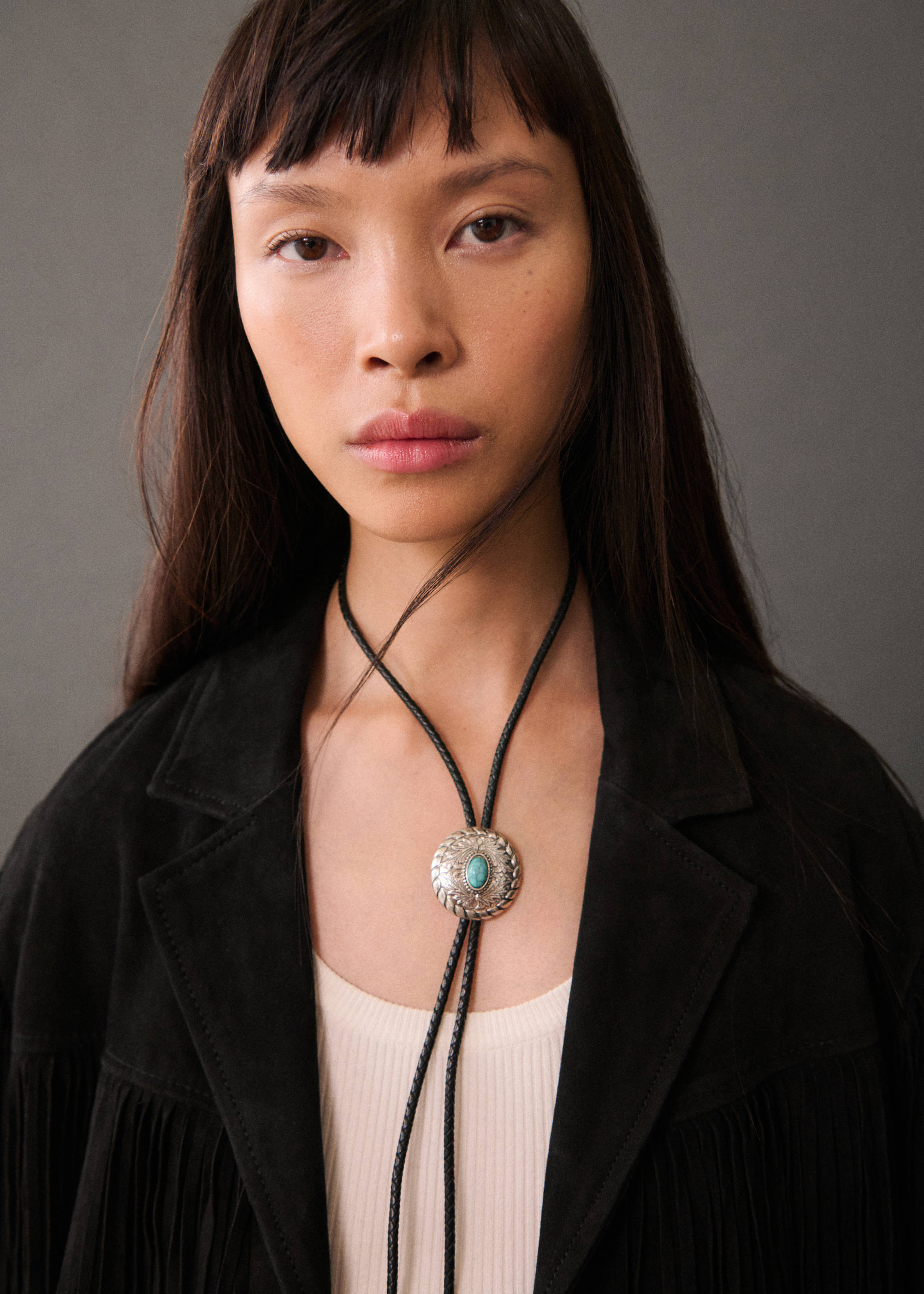 Veste 100 % cuir franges - Détail de l'article 1