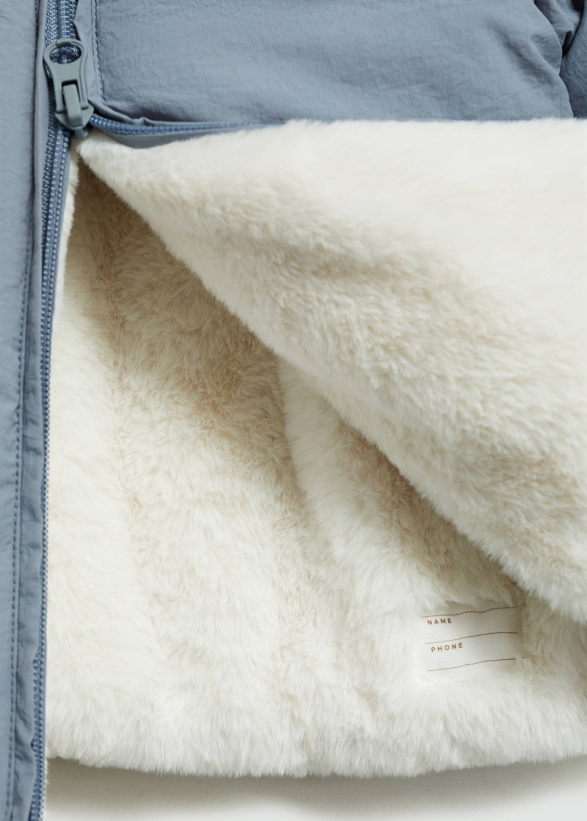 Fleece-lined quilted anorak - Details of the article 0