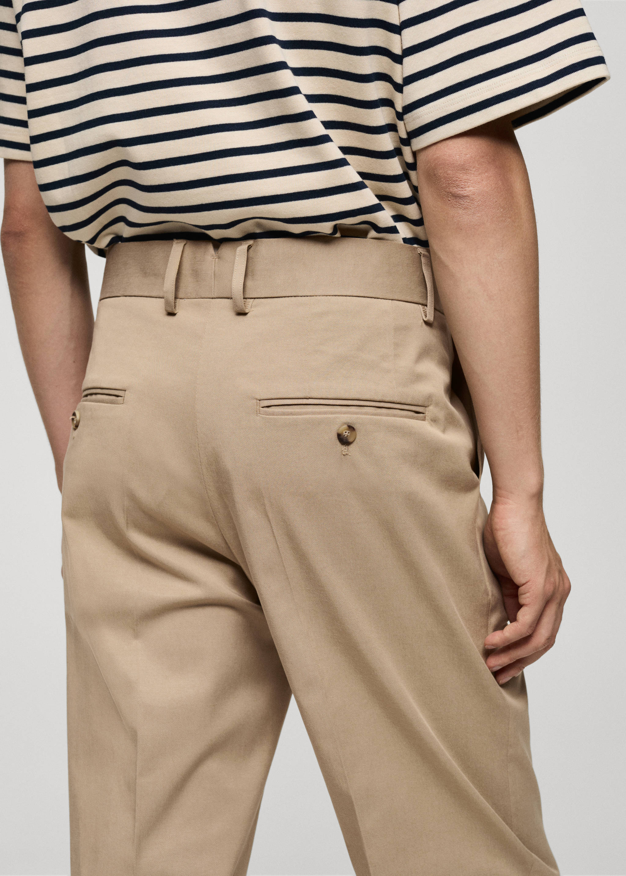 Regular-fit tencel cotton trousers - Details of the article 2