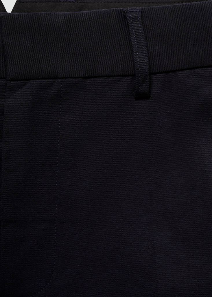 Regular-fit tencel cotton trousers — Dark Navy