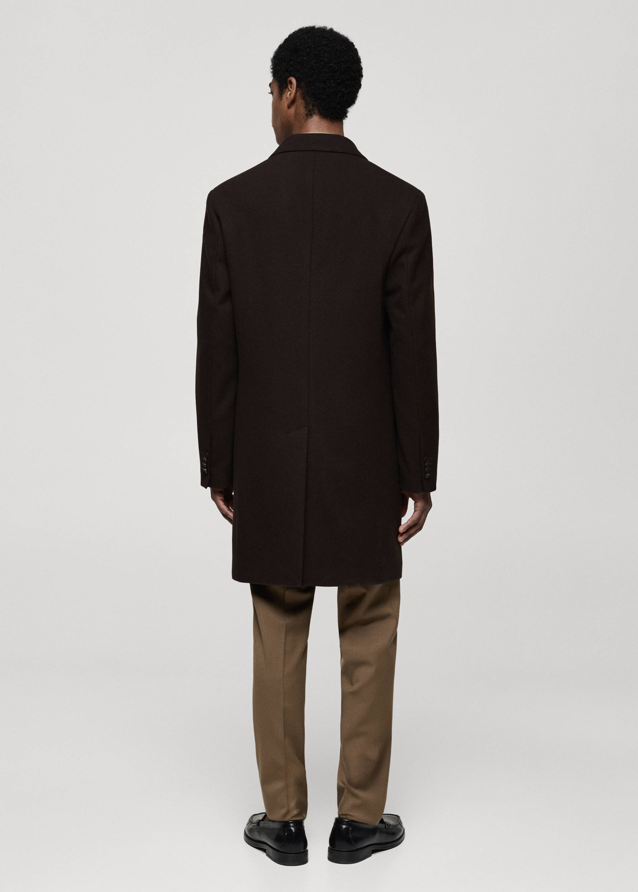 Manteau long laine recyclée - Verso de l’article