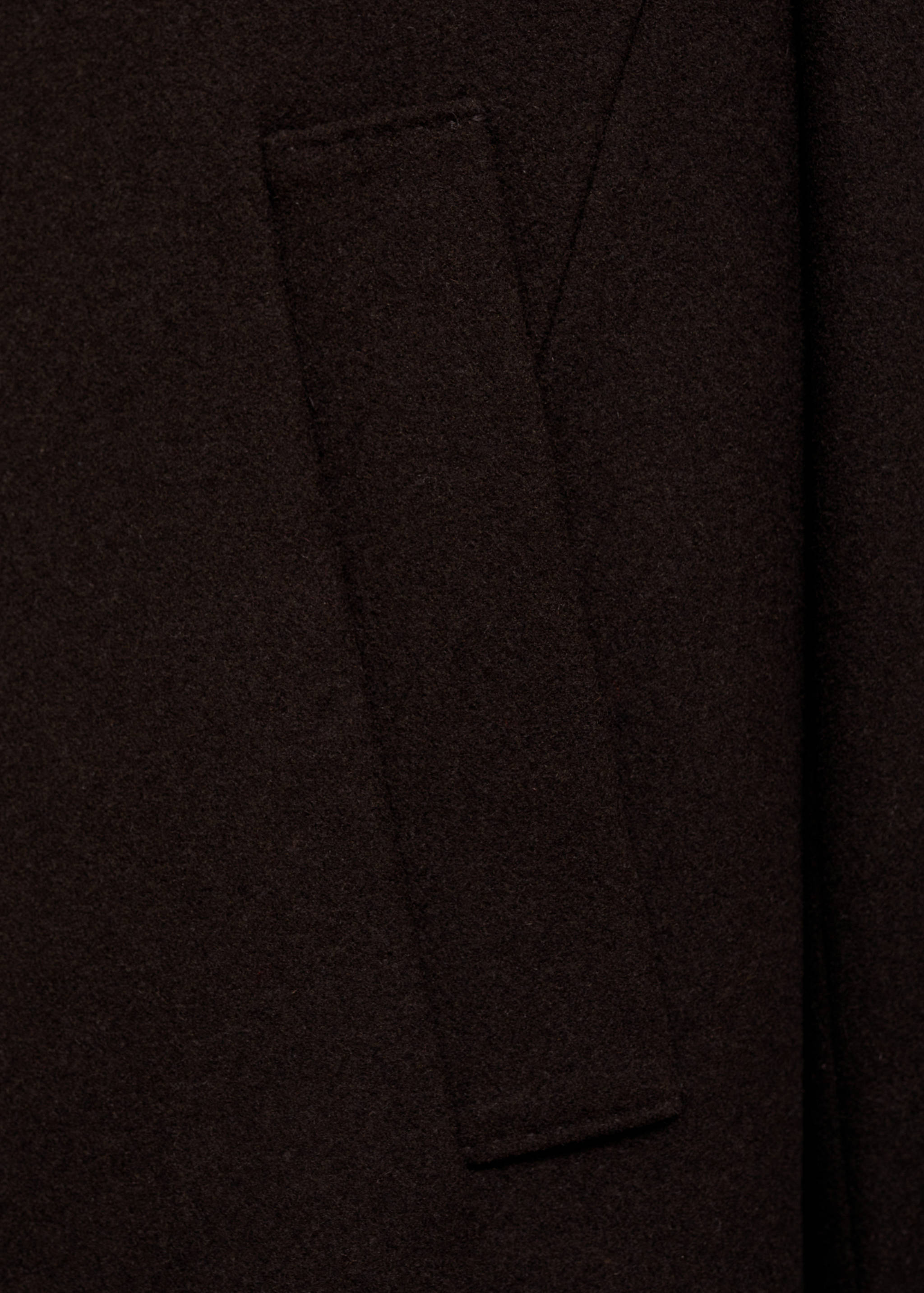 Manteau long laine recyclée - Détail de l'article 0