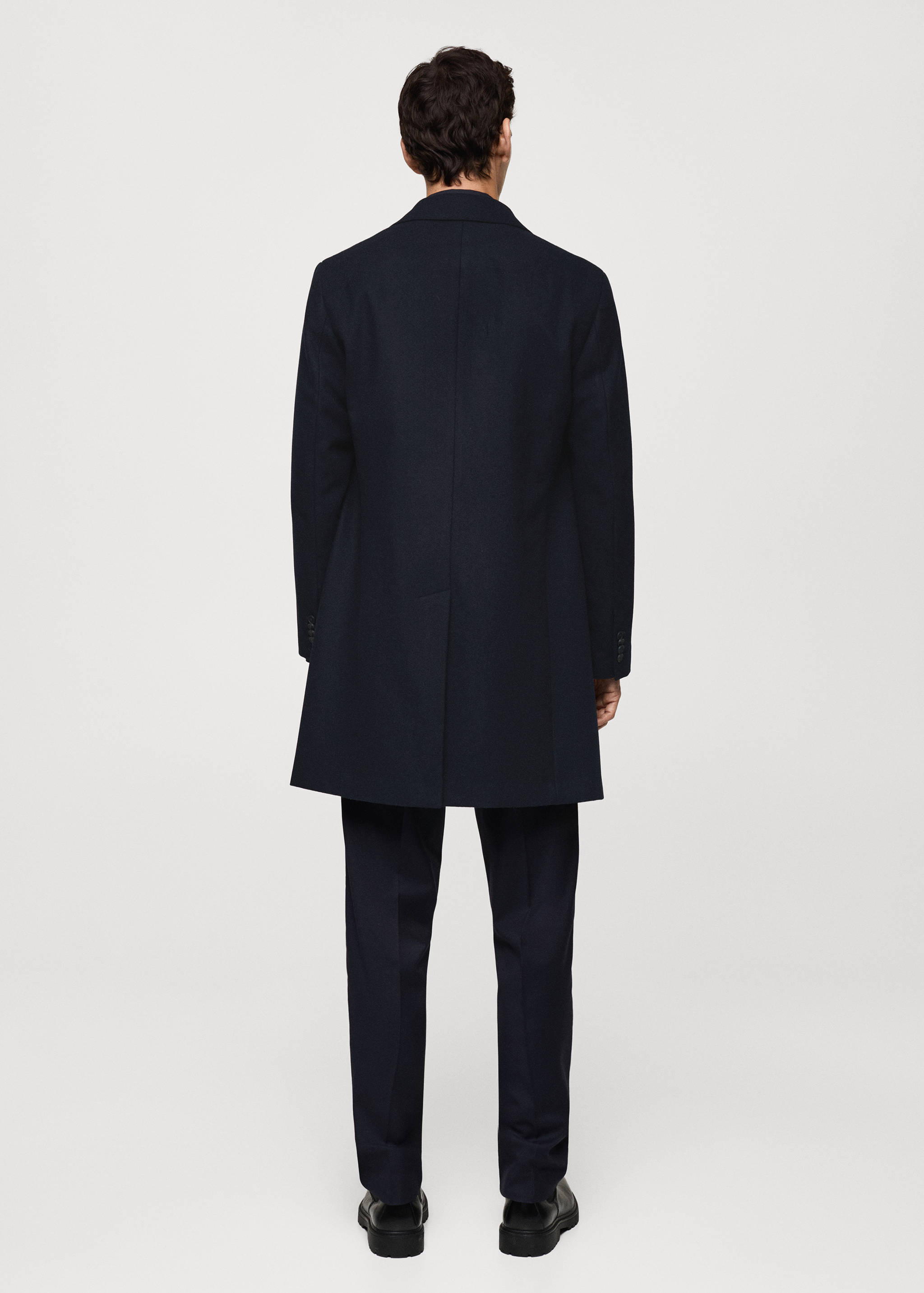 长款回收羊毛大衣 - null