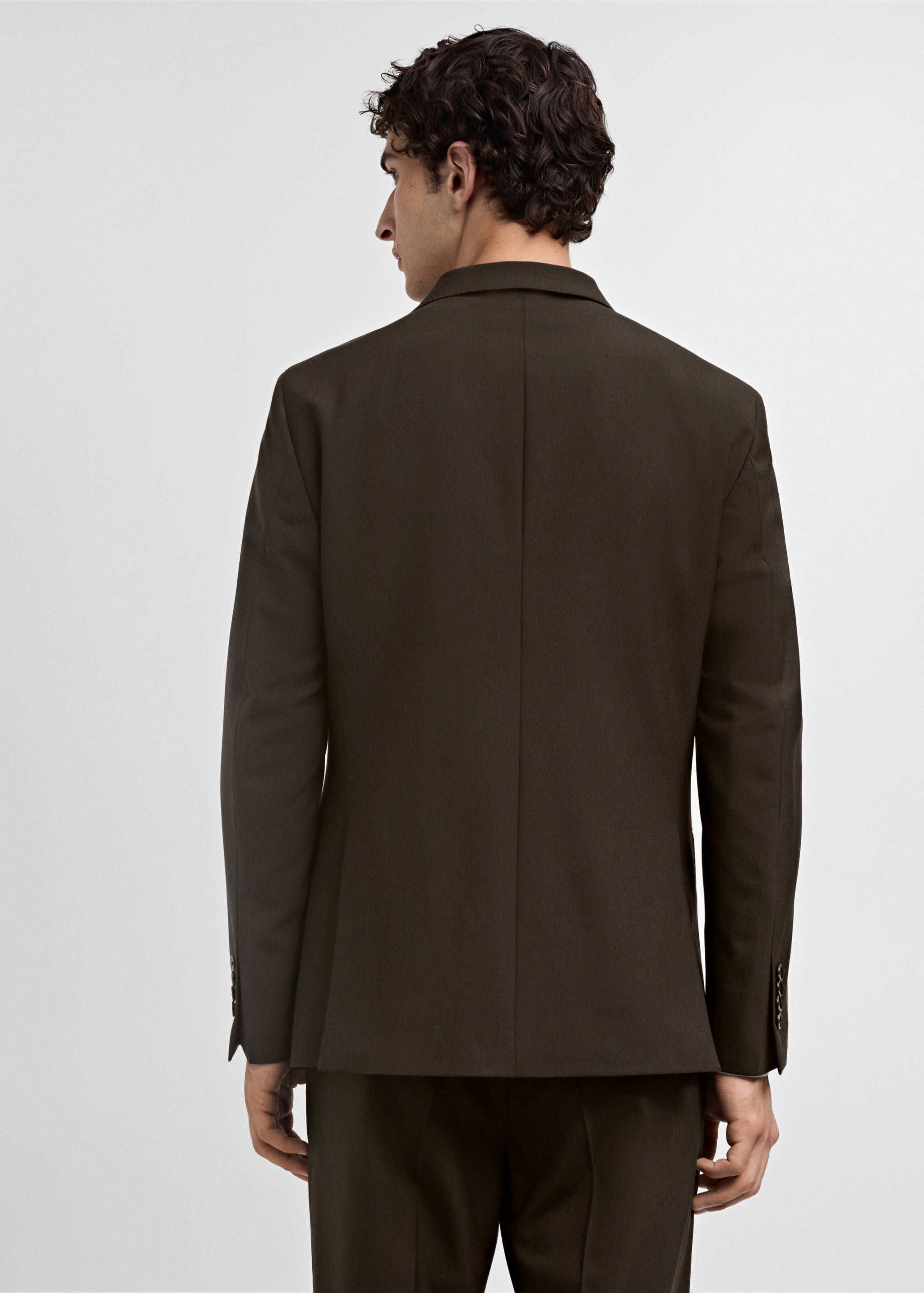 Немнущийся костюмный пиджак из шерсти - Обратная сторона изделия