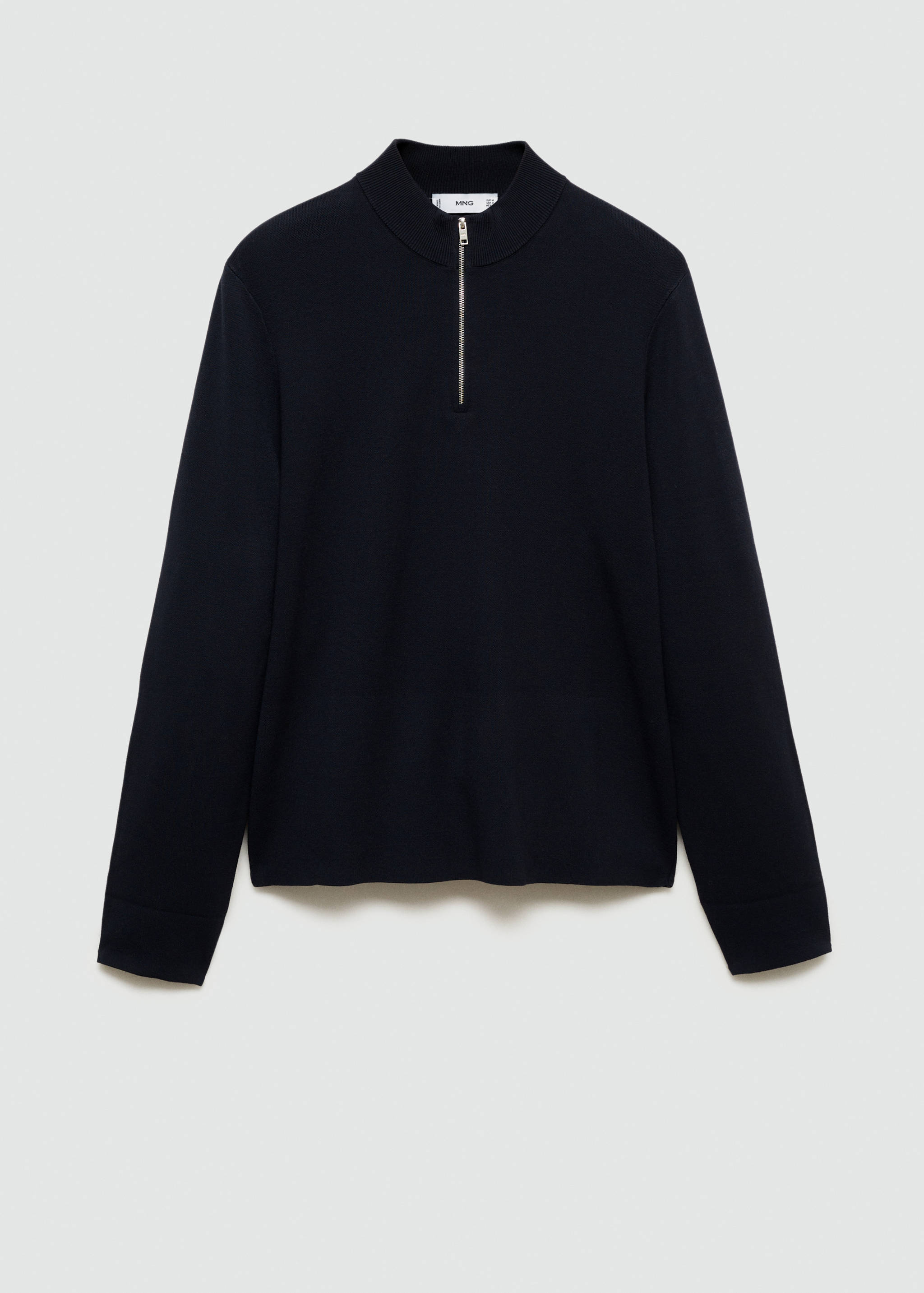 Jersey punto medio cuello perkins cremallera - Artículo sin modelo