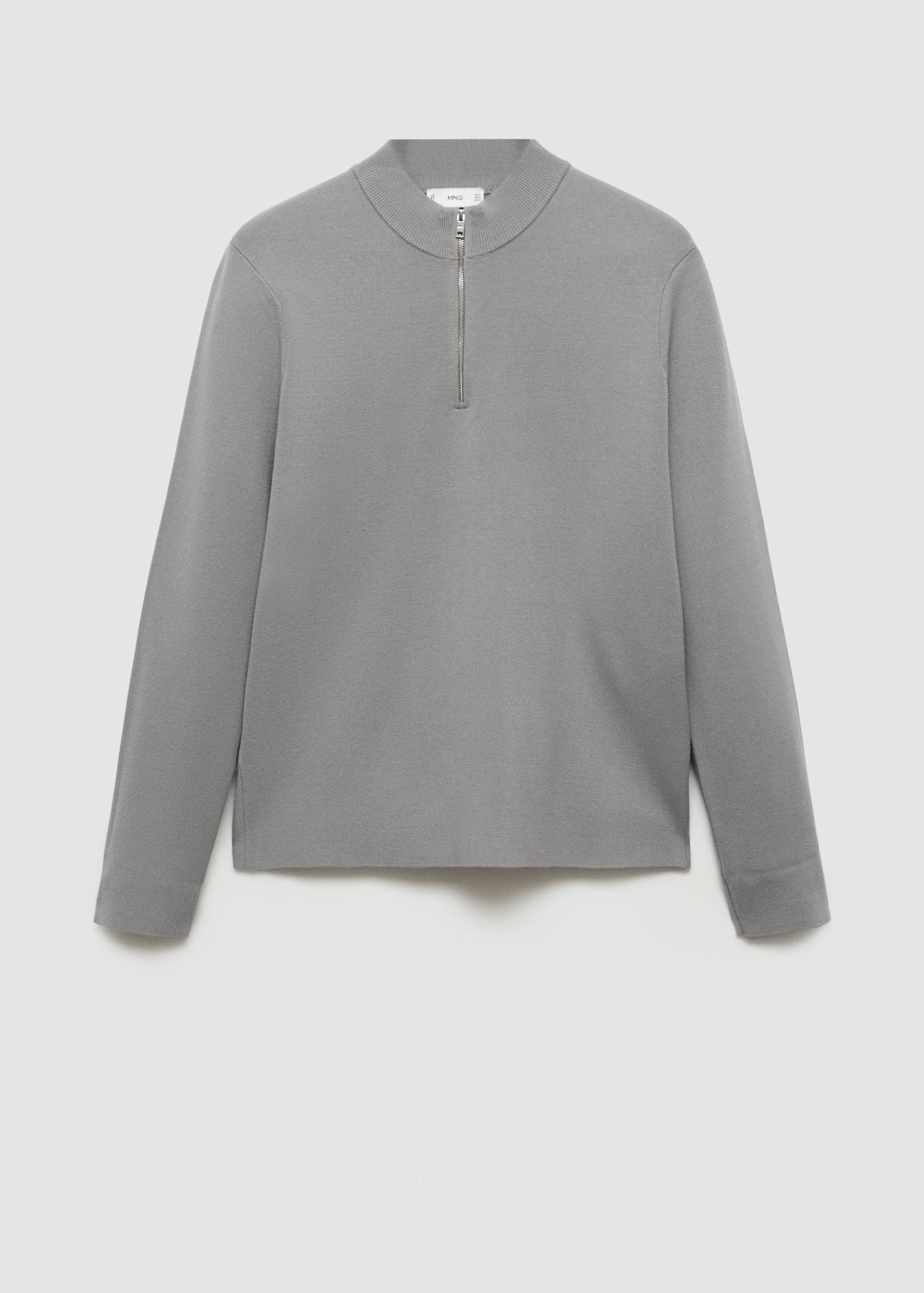 Jersey punto medio cuello perkins cremallera - Artículo sin modelo