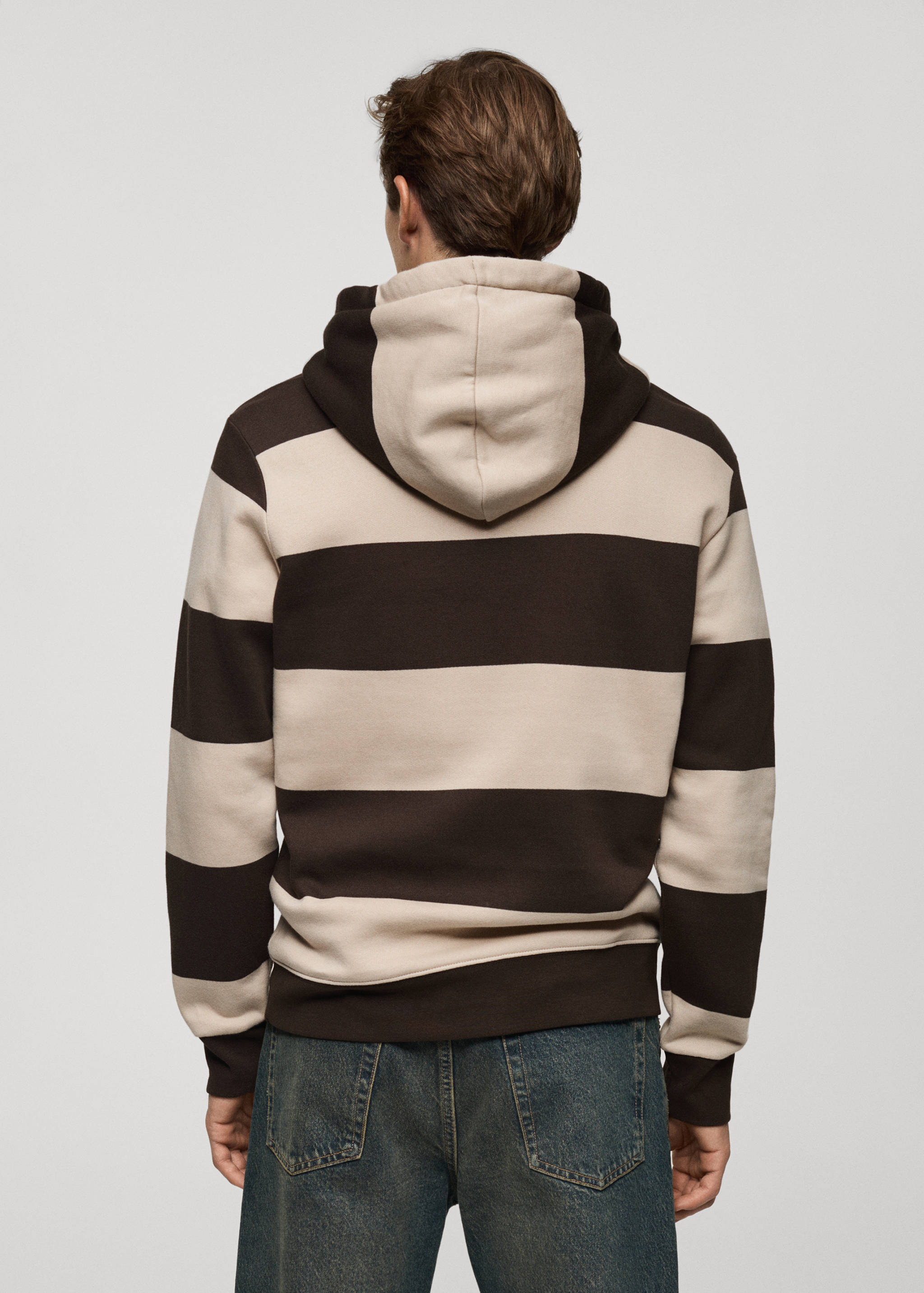 Striped hooded sweatshirt - Reverse of the article