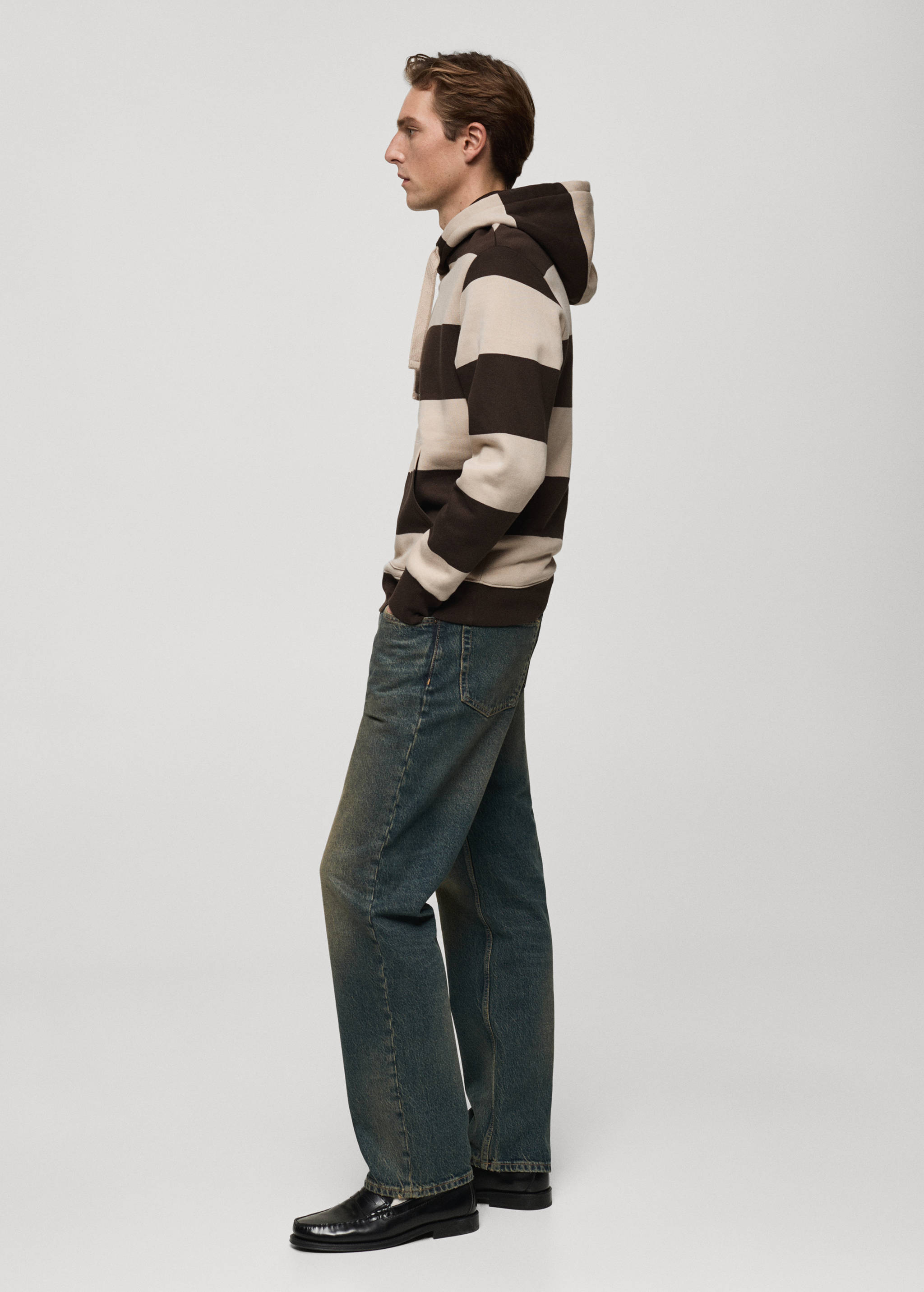 Striped hooded sweatshirt - Details of the article 2