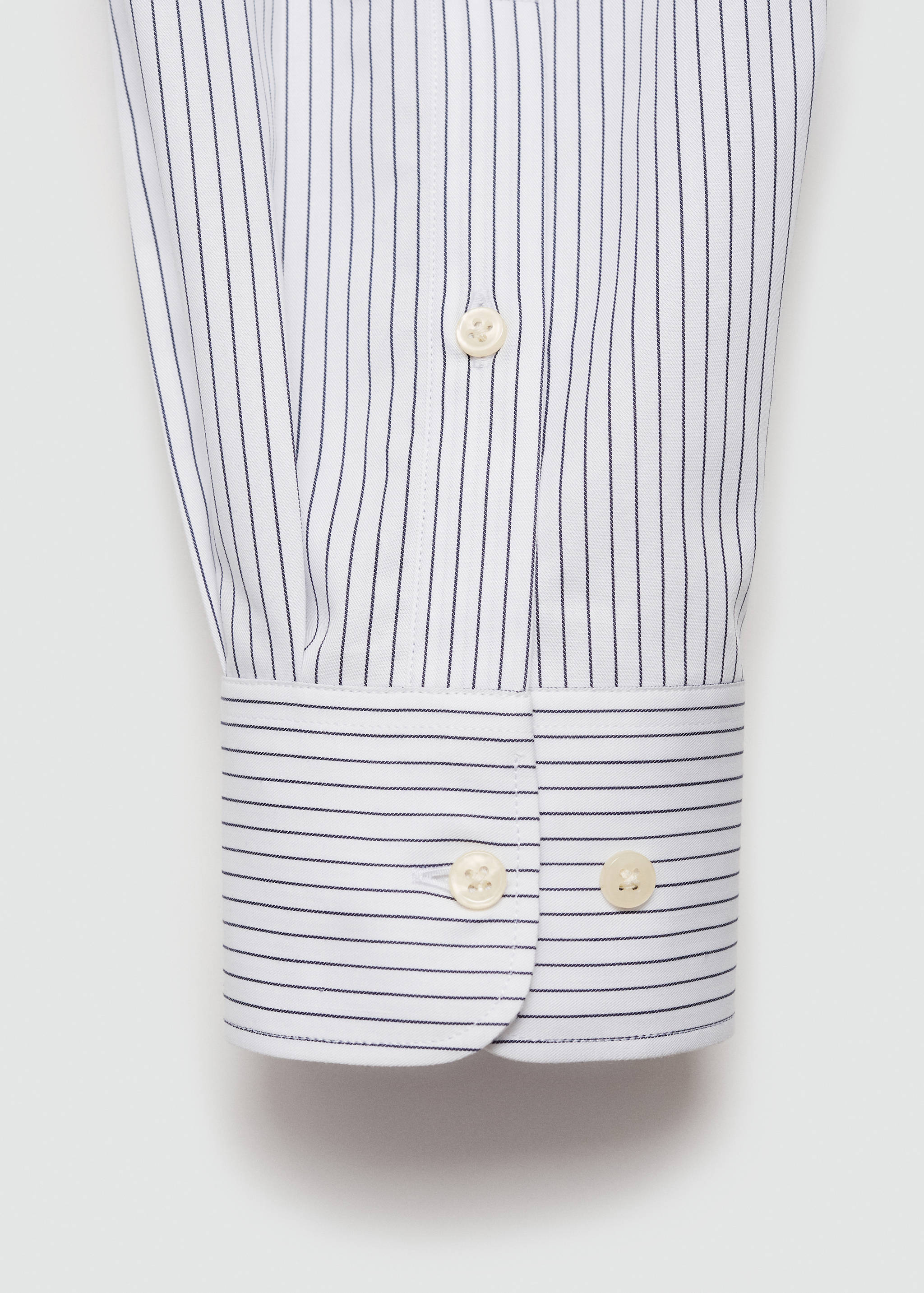Slim fit striped cotton shirt - Details of the article 0