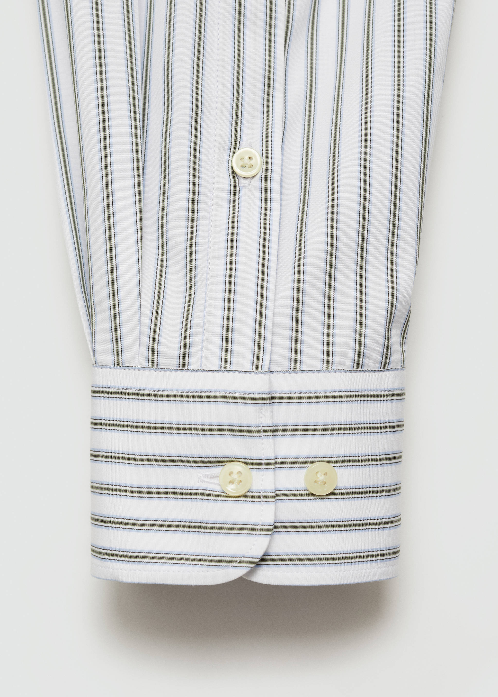 Slim fit striped cotton shirt - Details of the article 0