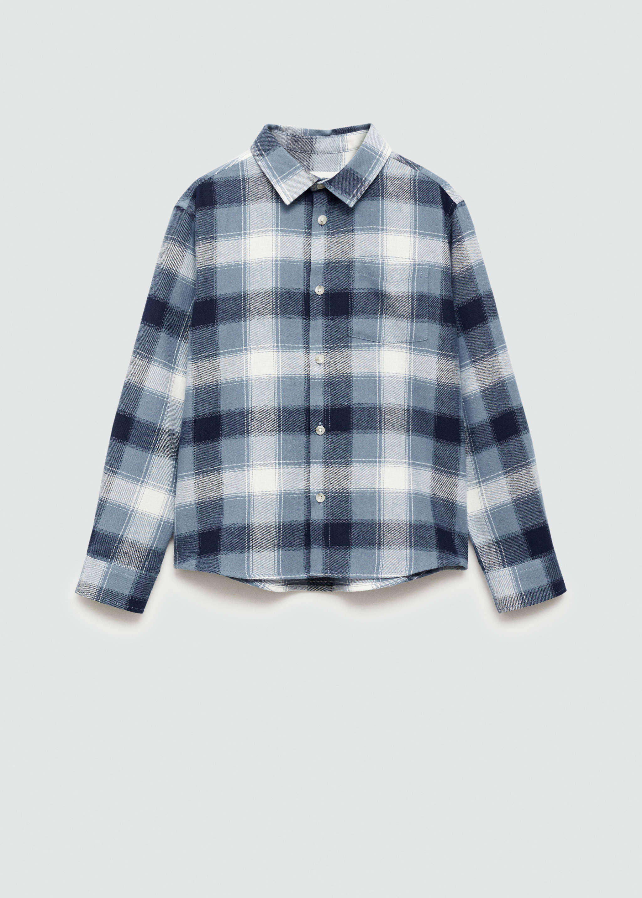 Клетчатая рубашка с карманом - Изделие без модели