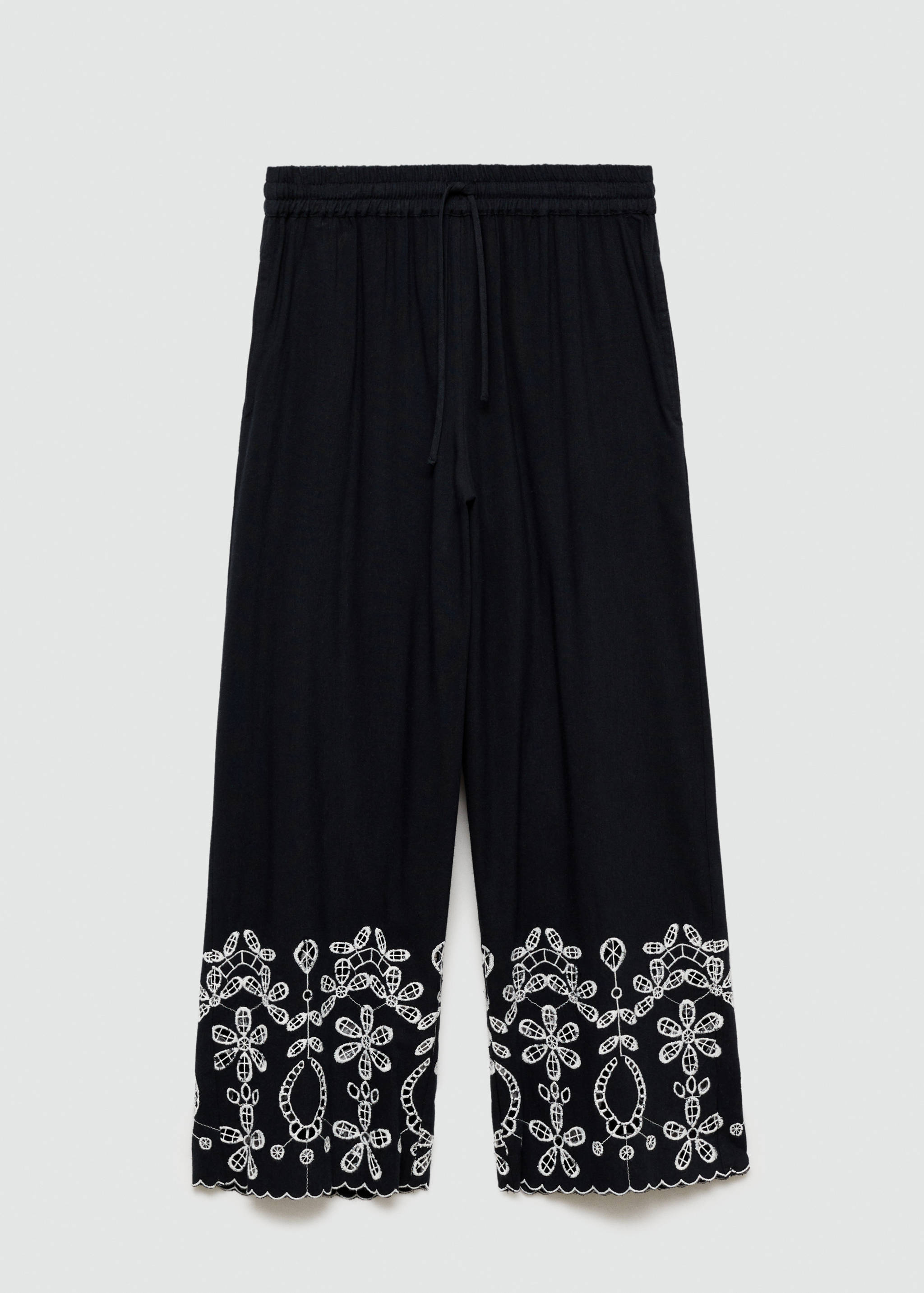 Embroidered culotte trousers - Article without model