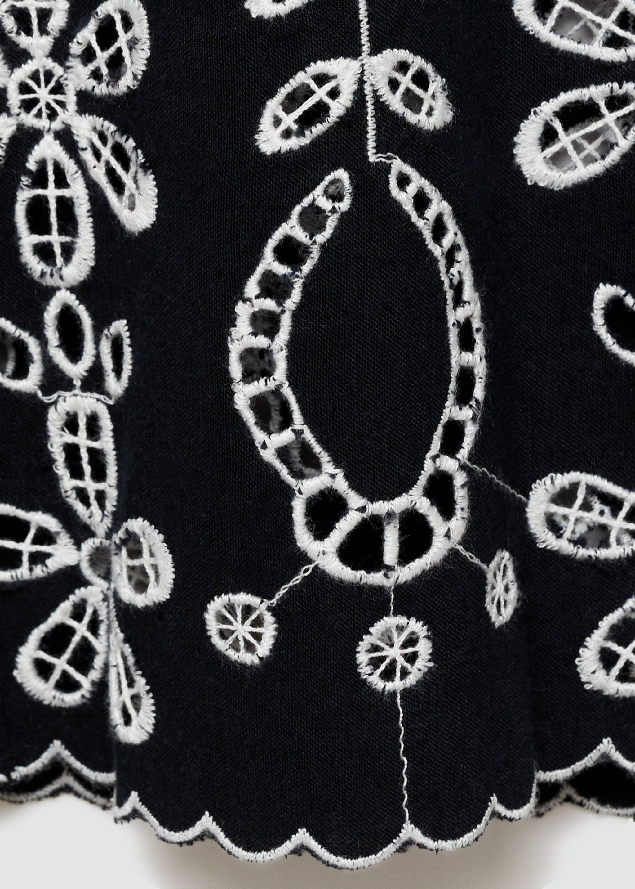 Embroidered culotte trousers - Details of the article 0