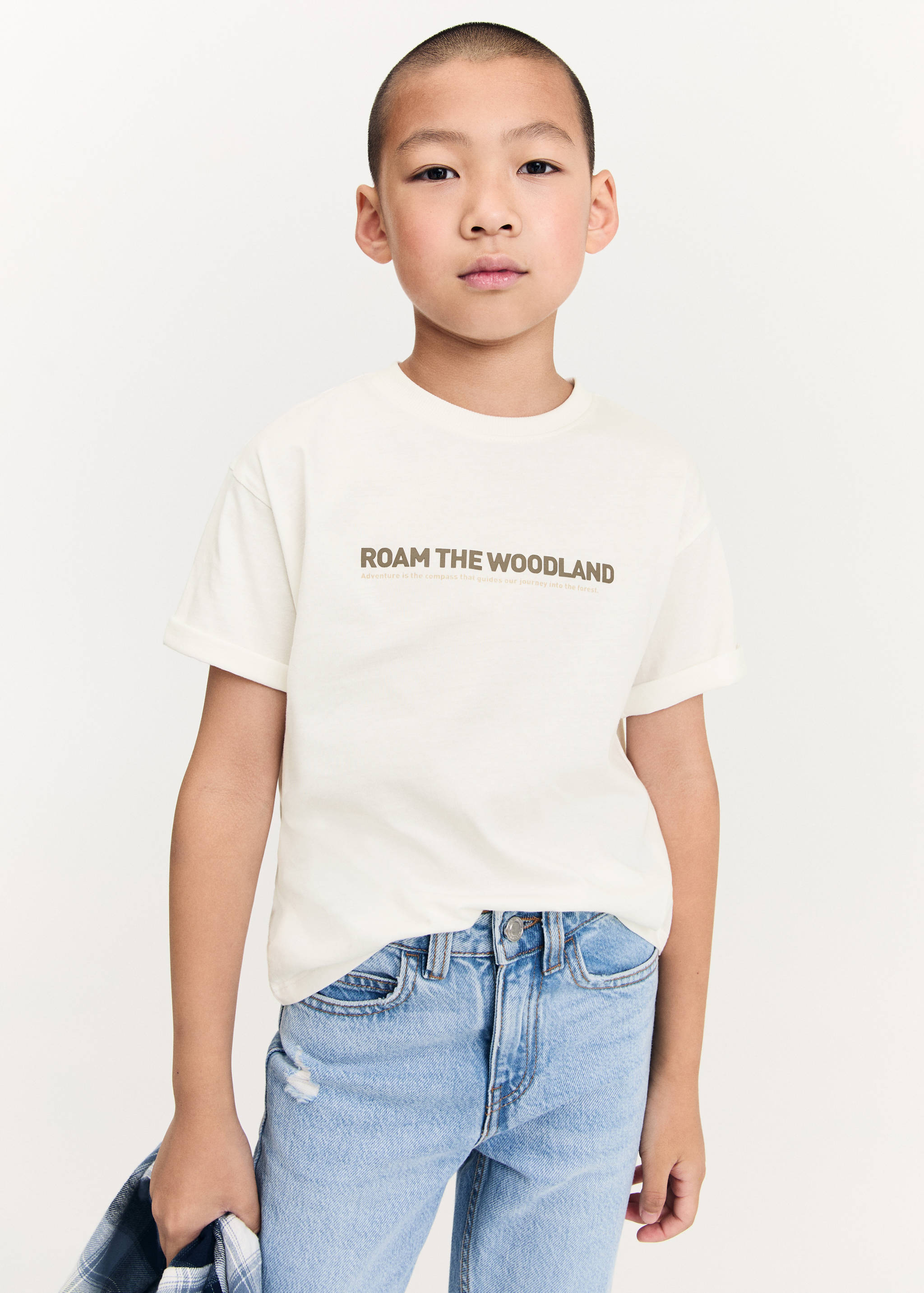 Printed cotton-blend T-shirt - Medium plane
