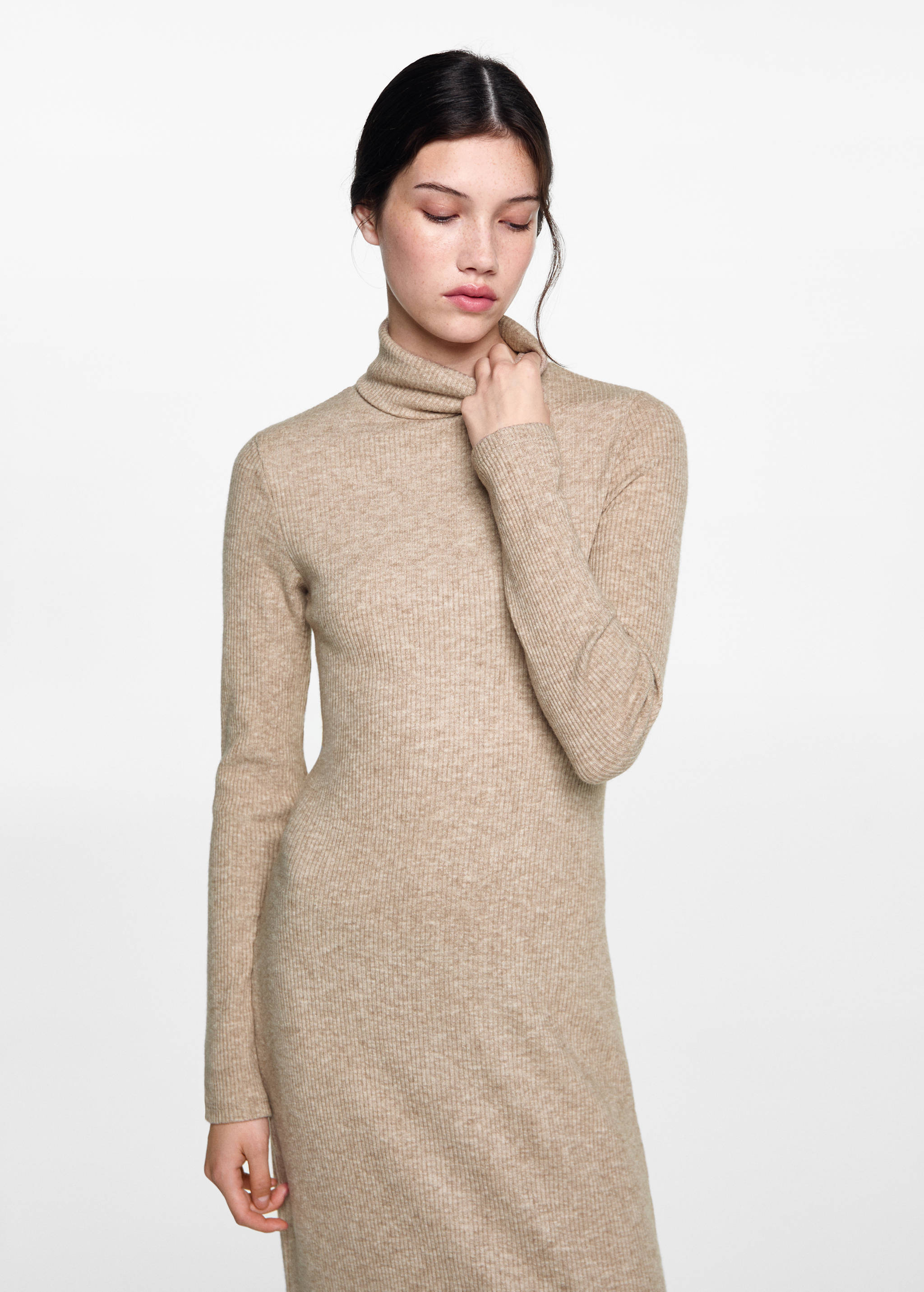 Turtle neck dress - Medium plane