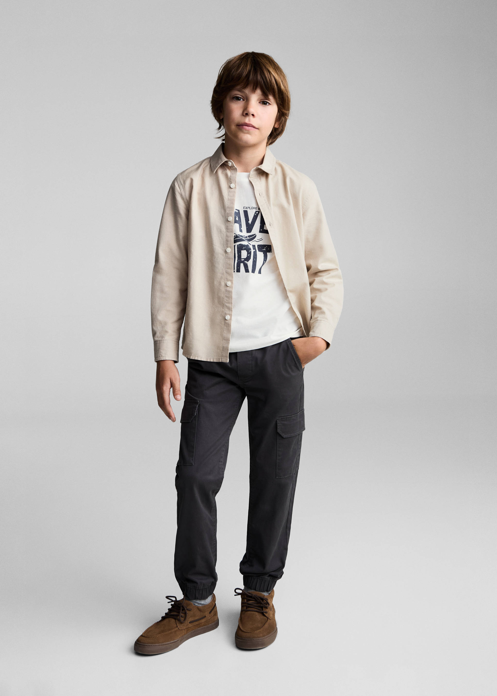 Printed cotton-blend t-shirt - General plane