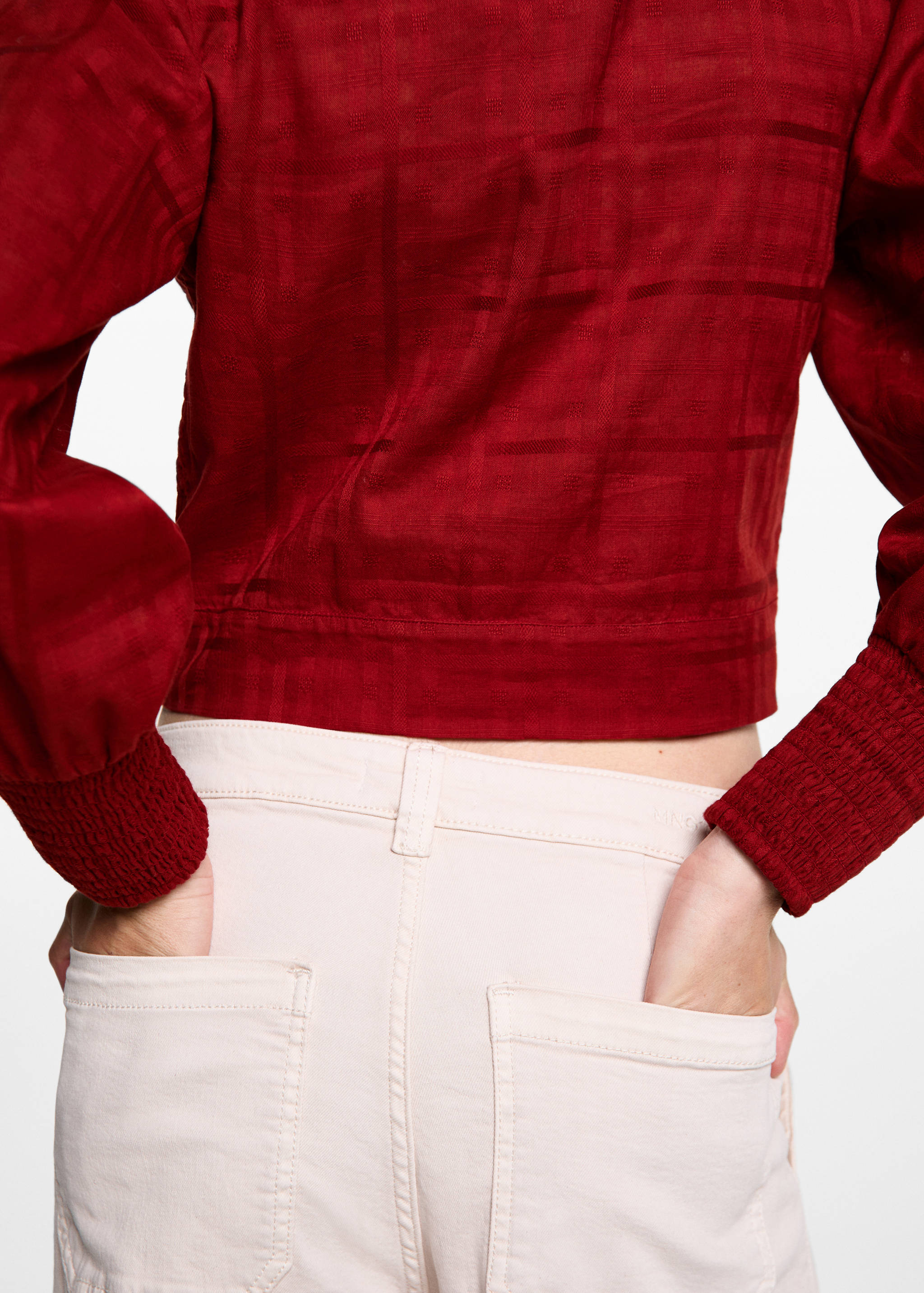 Gathered details cotton blouse - Details of the article 6