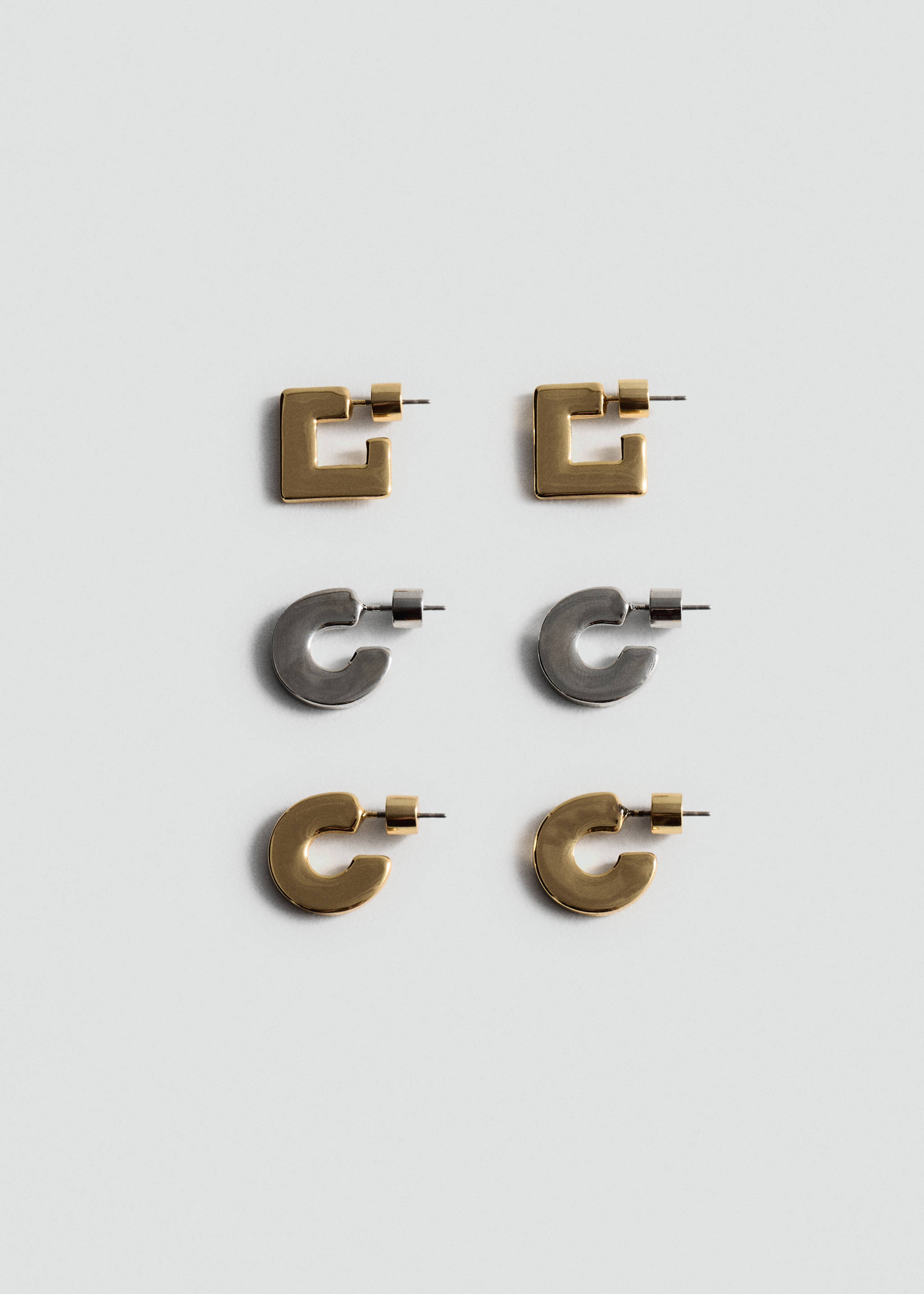 Pack of 3 hoop earrings - Article without model
