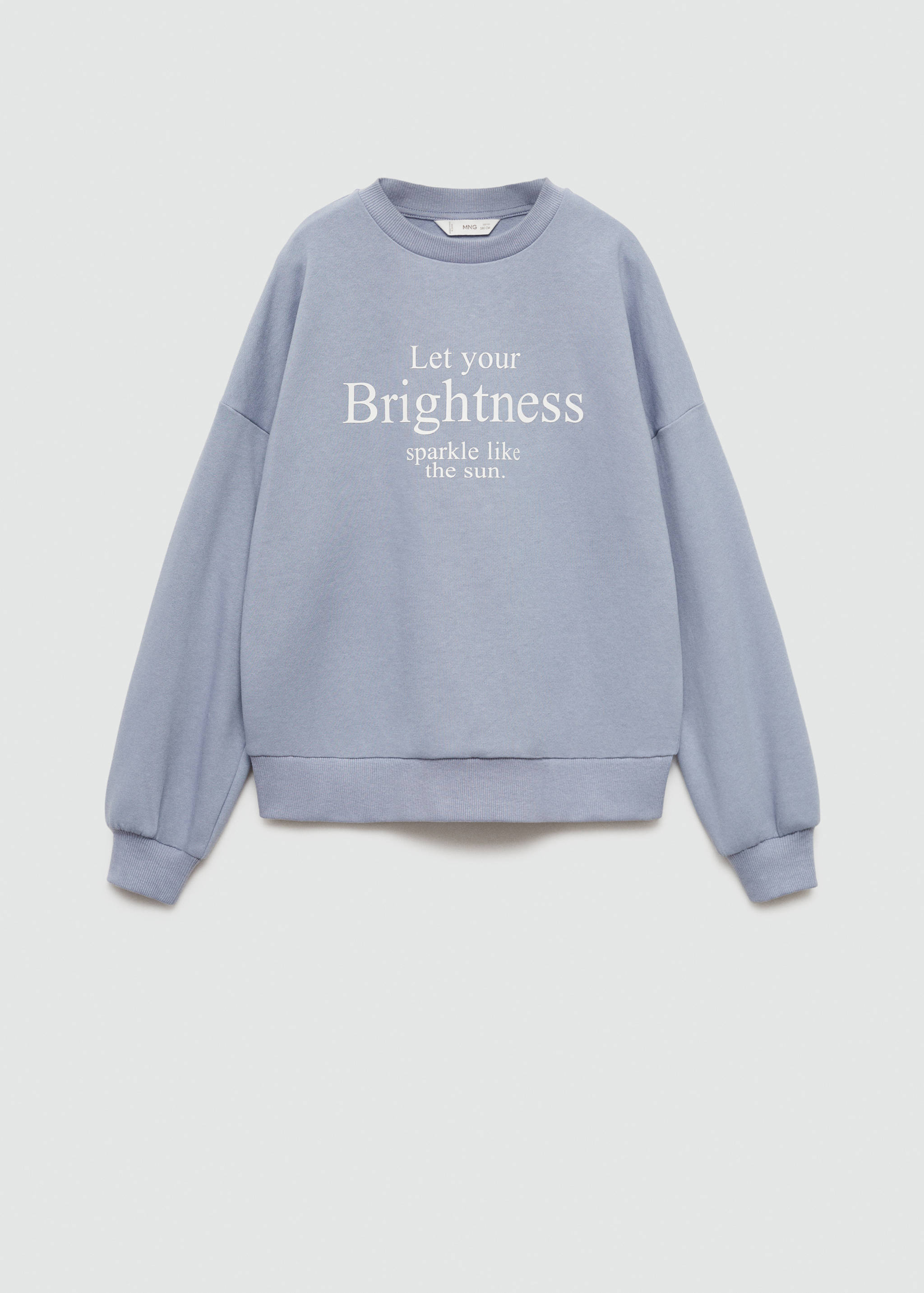 Desenli pamuklu sweatshirt - Modelsiz ürün