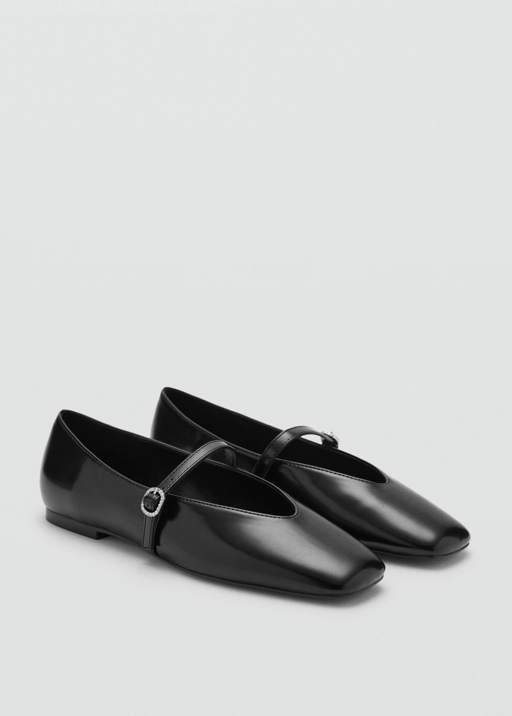 Ballerinas with strap jewel detail - Medium plane