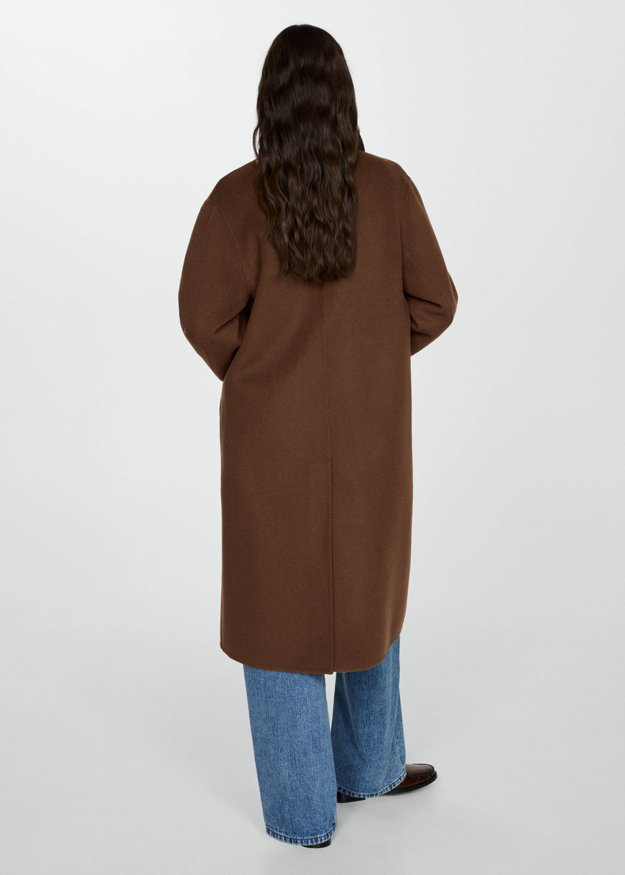 Handmade oversized wool coat - Reverse of the article