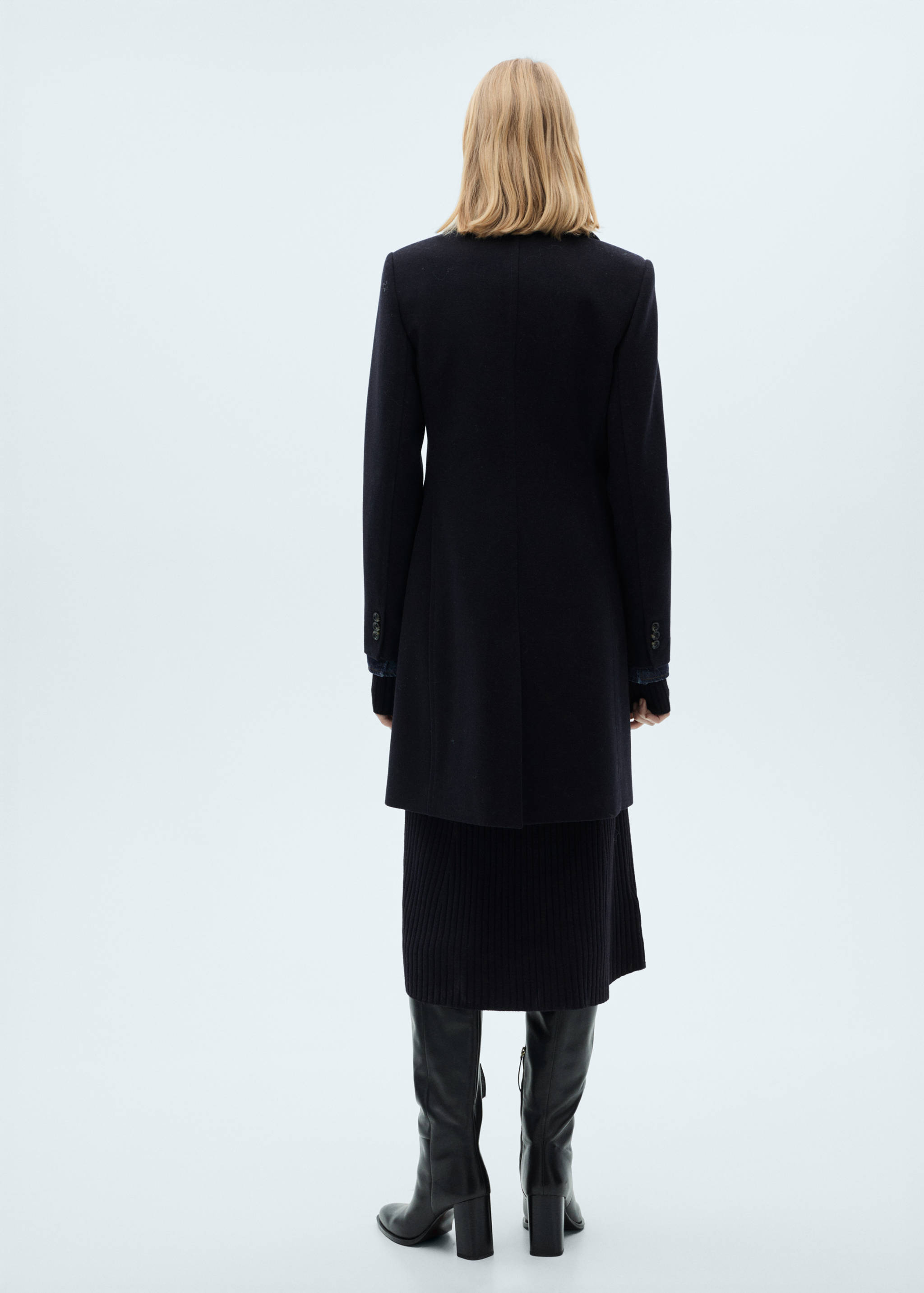 Double-breasted wool coat - Reverse of the article