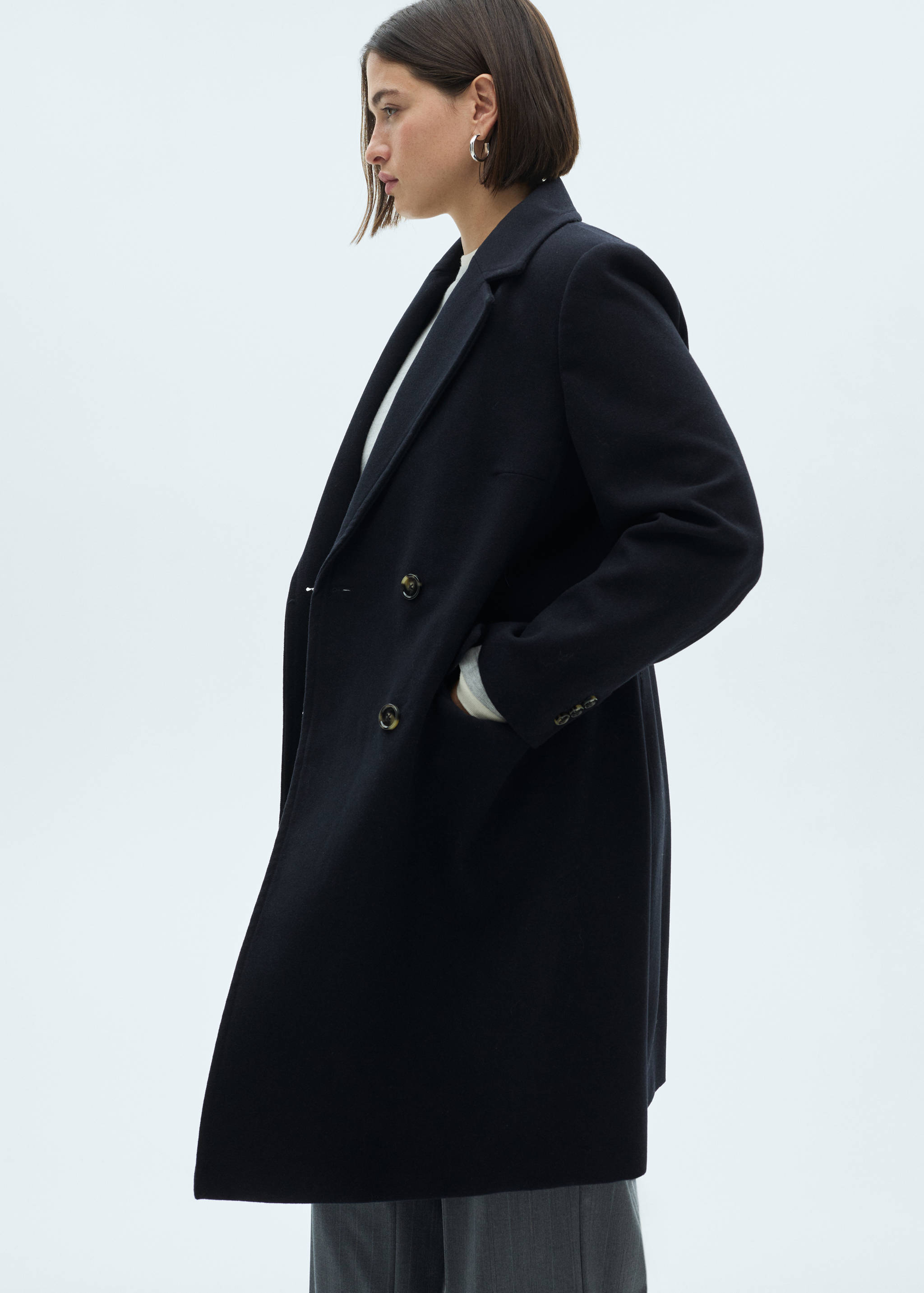 Double-breasted wool coat - Details of the article 5