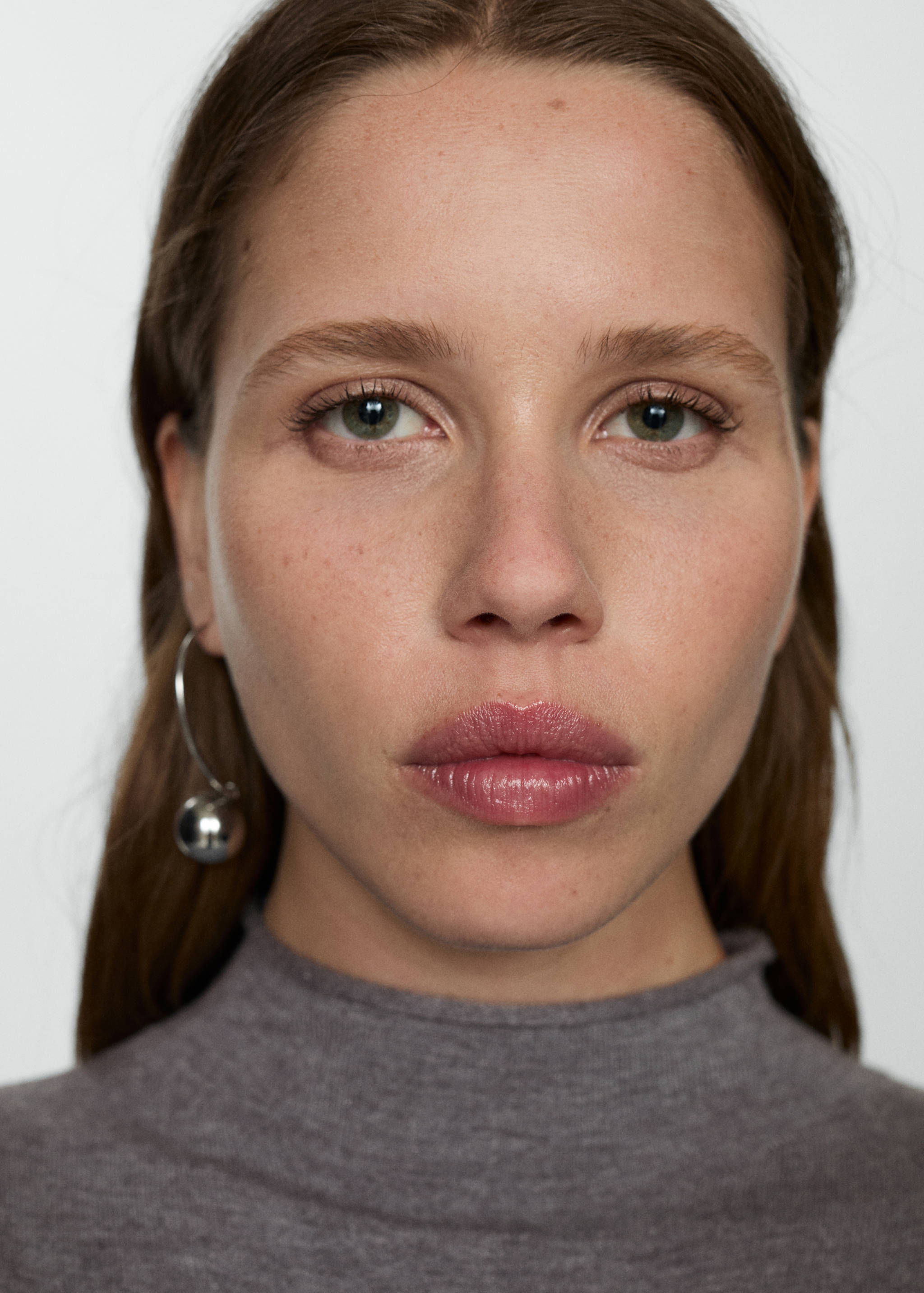 Perkins-neck knitted dress - Details of the article 1