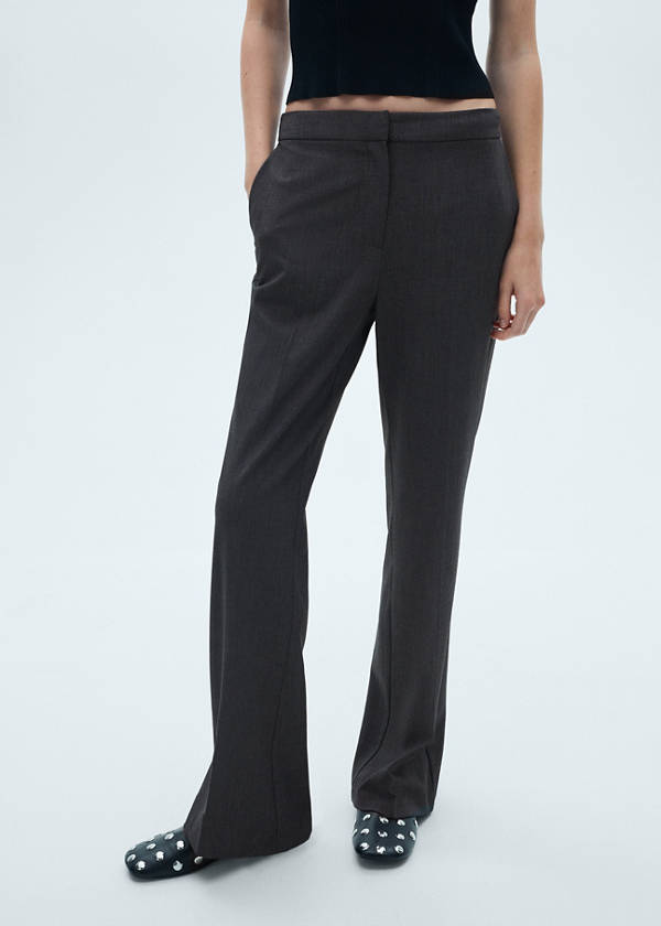 Flared suit trousers — Grey