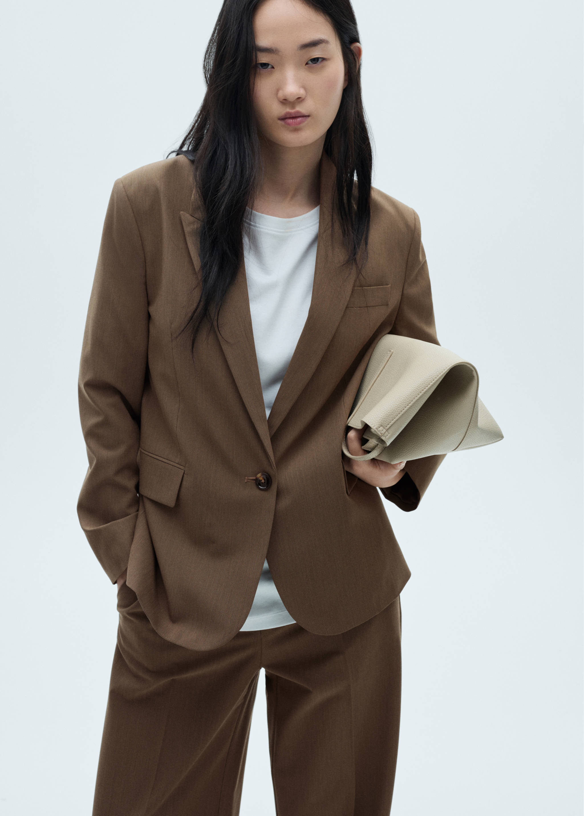 Micro-houndstooth suit jacket - Medium plane