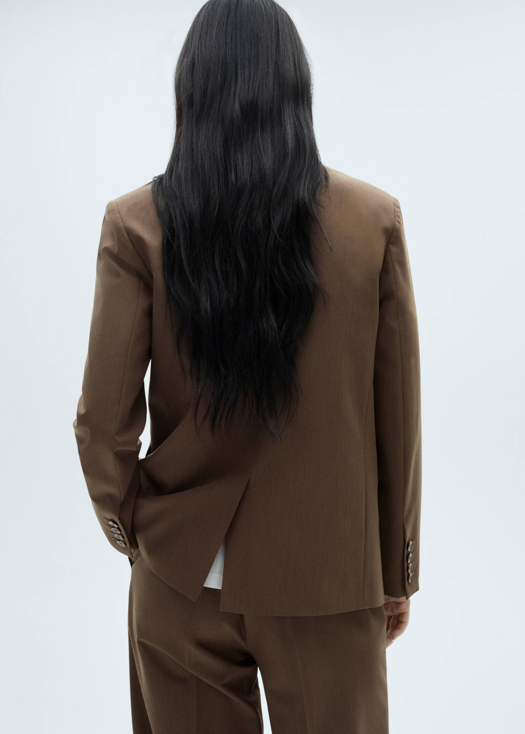 Micro-houndstooth suit jacket - Reverse of the article