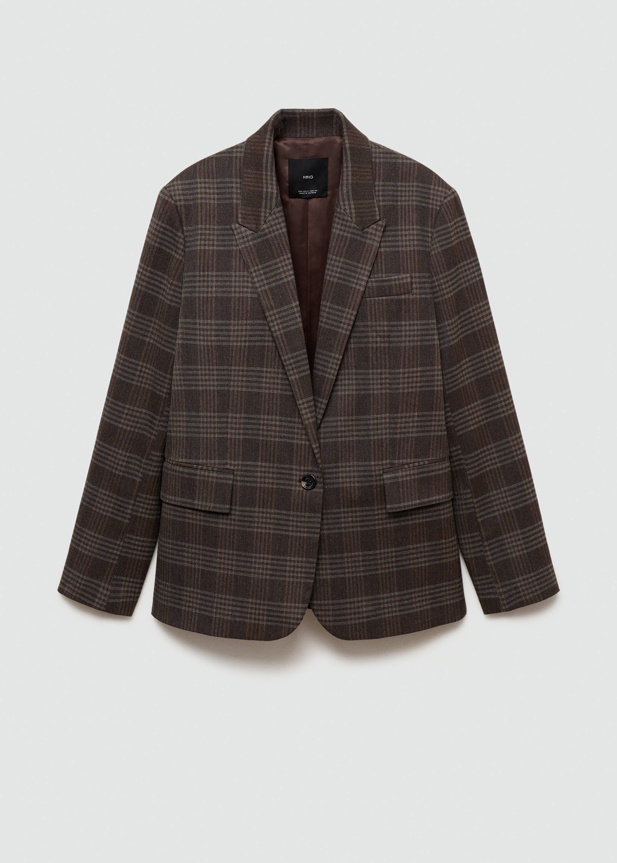 Straight-fit check jacket - Article without model