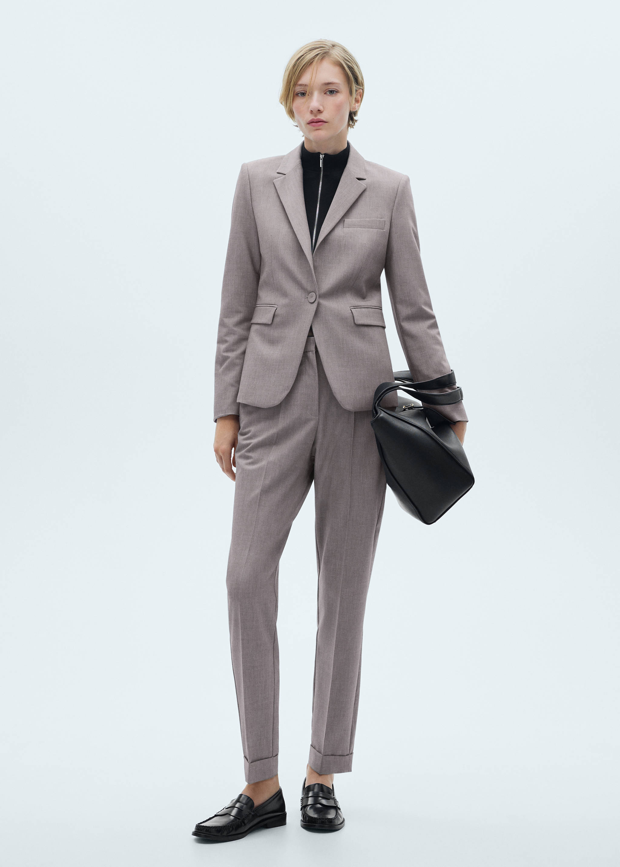 Straight-fit suit blazer - General plane