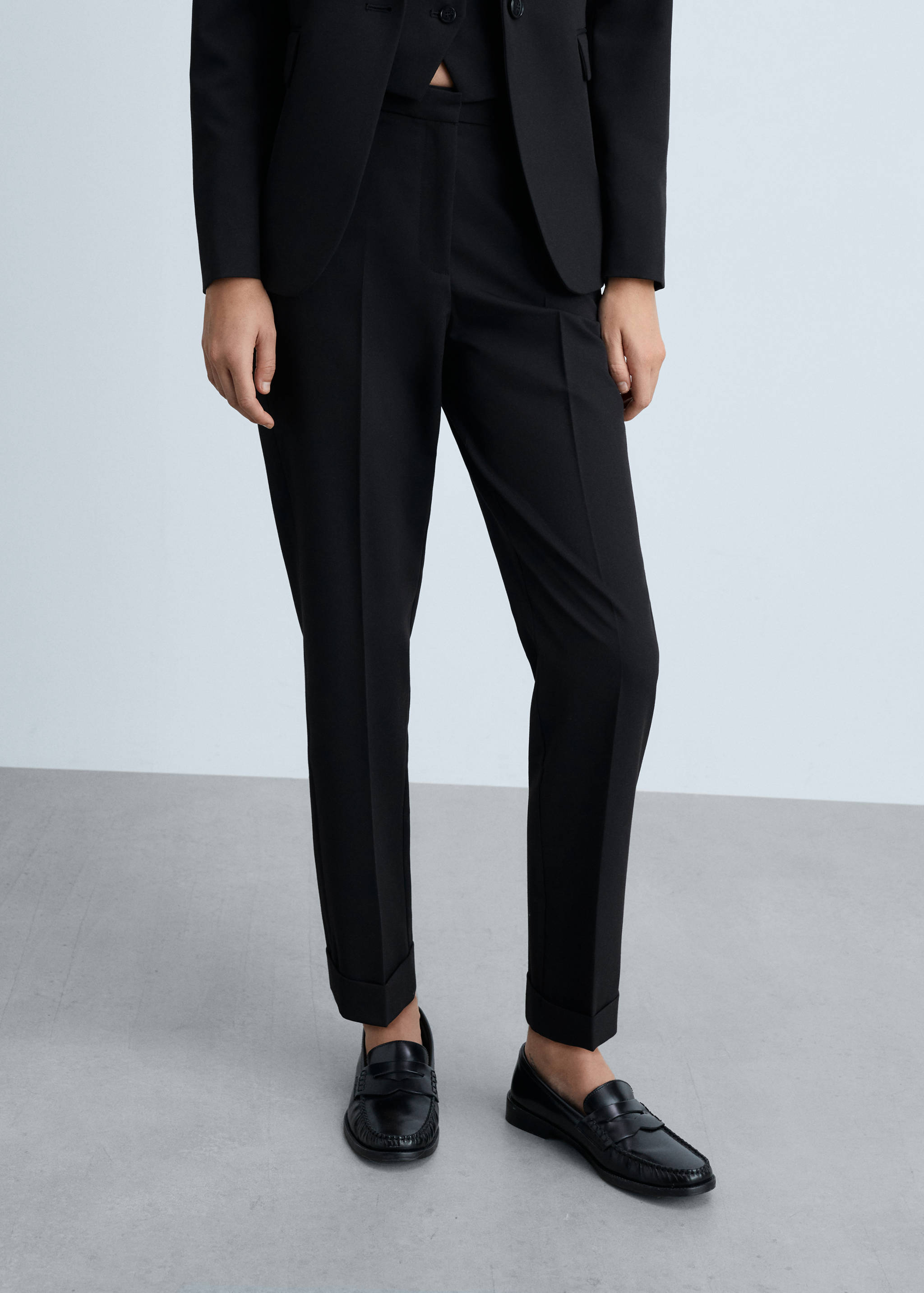 Straight suit trousers - Medium plane