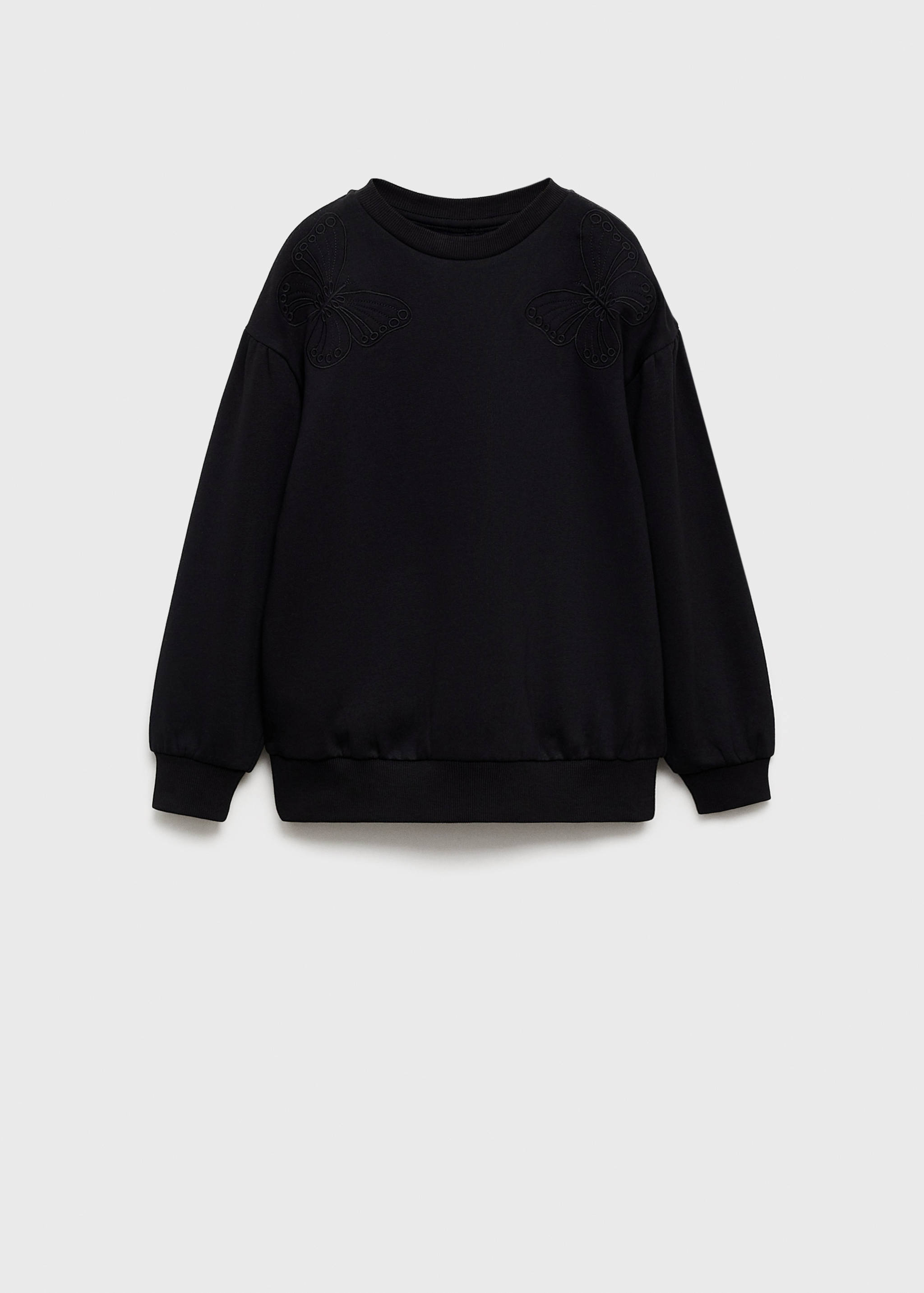 Embroidered detail cotton sweatshirt - Article without model