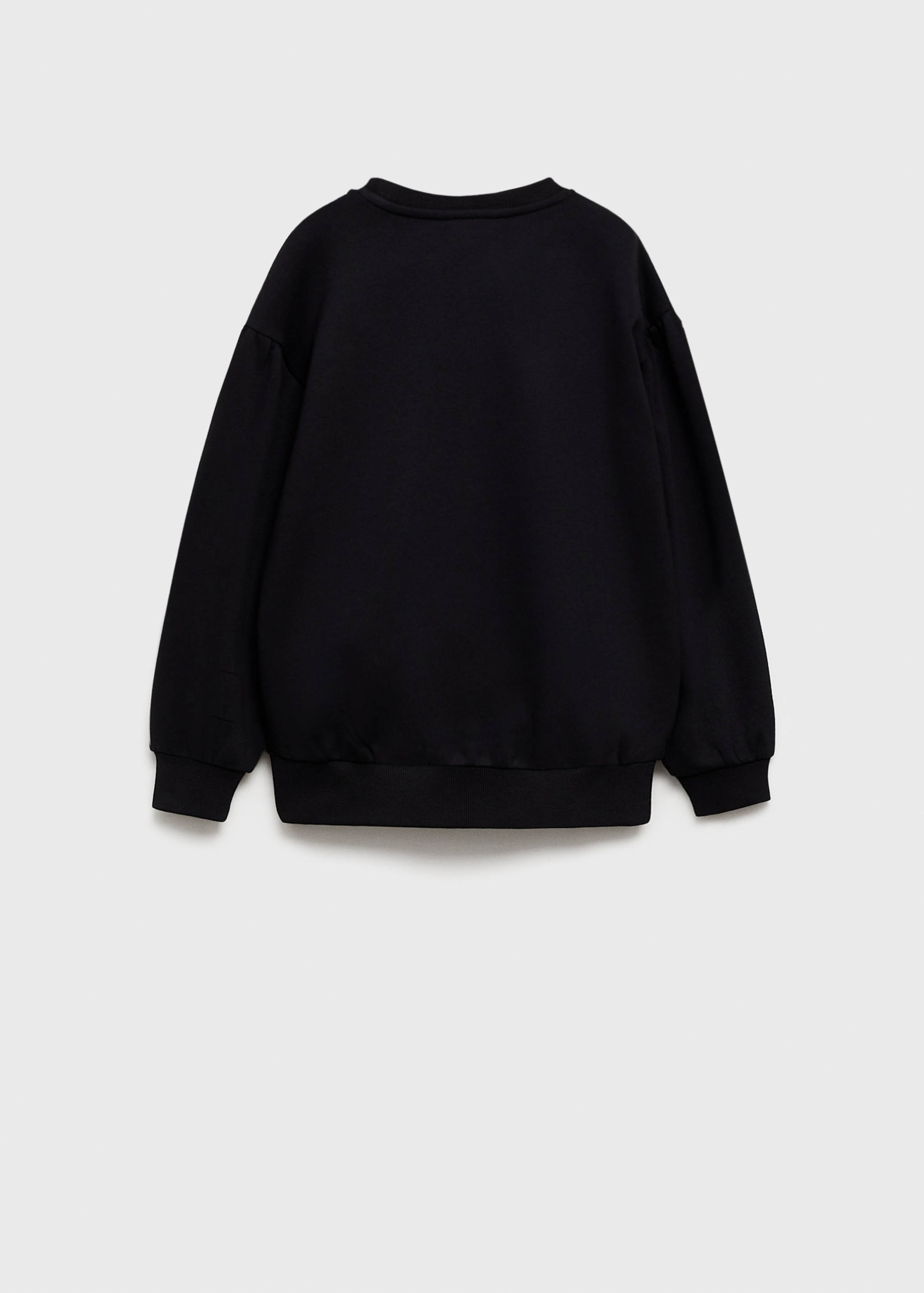 Embroidered detail cotton sweatshirt - Reverse of the article