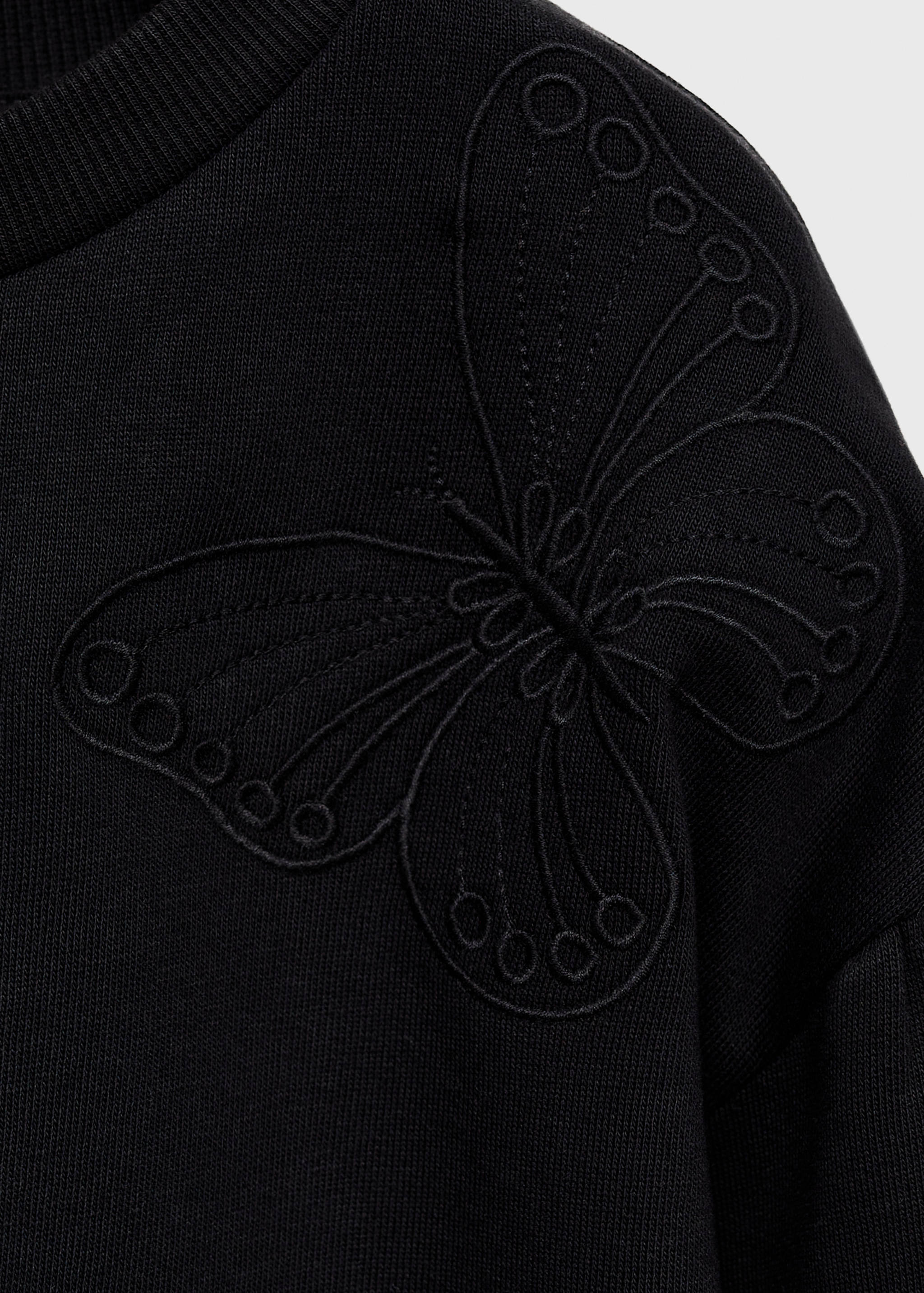 Embroidered detail cotton sweatshirt - Details of the article 8