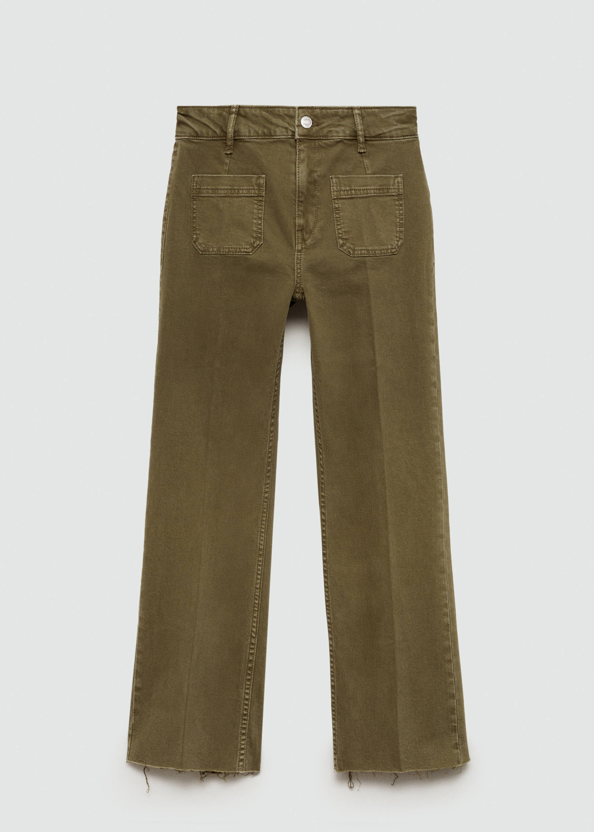 Flared cropped jeans with pockets - Article without model